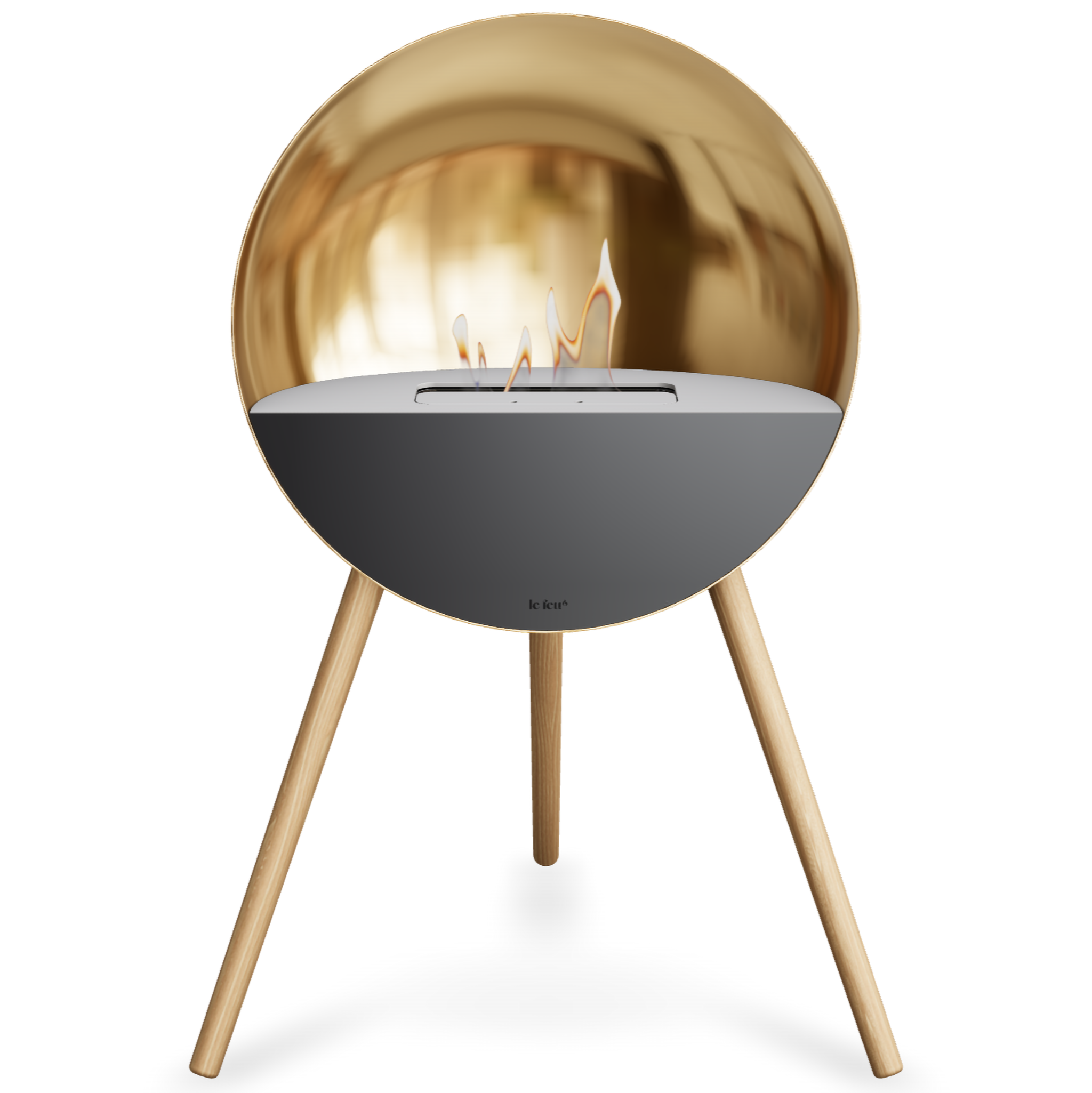 Eye Chromed Rose Gold Bio Fireplace
