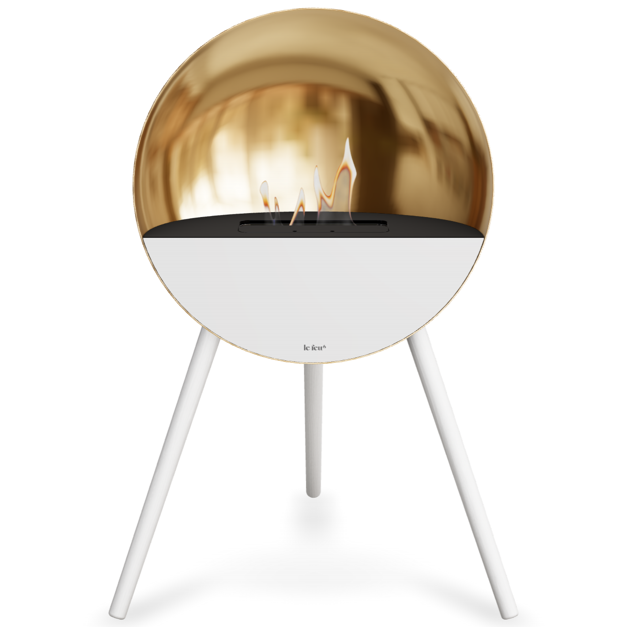 Eye Chromed Rose Gold Bio Fireplace