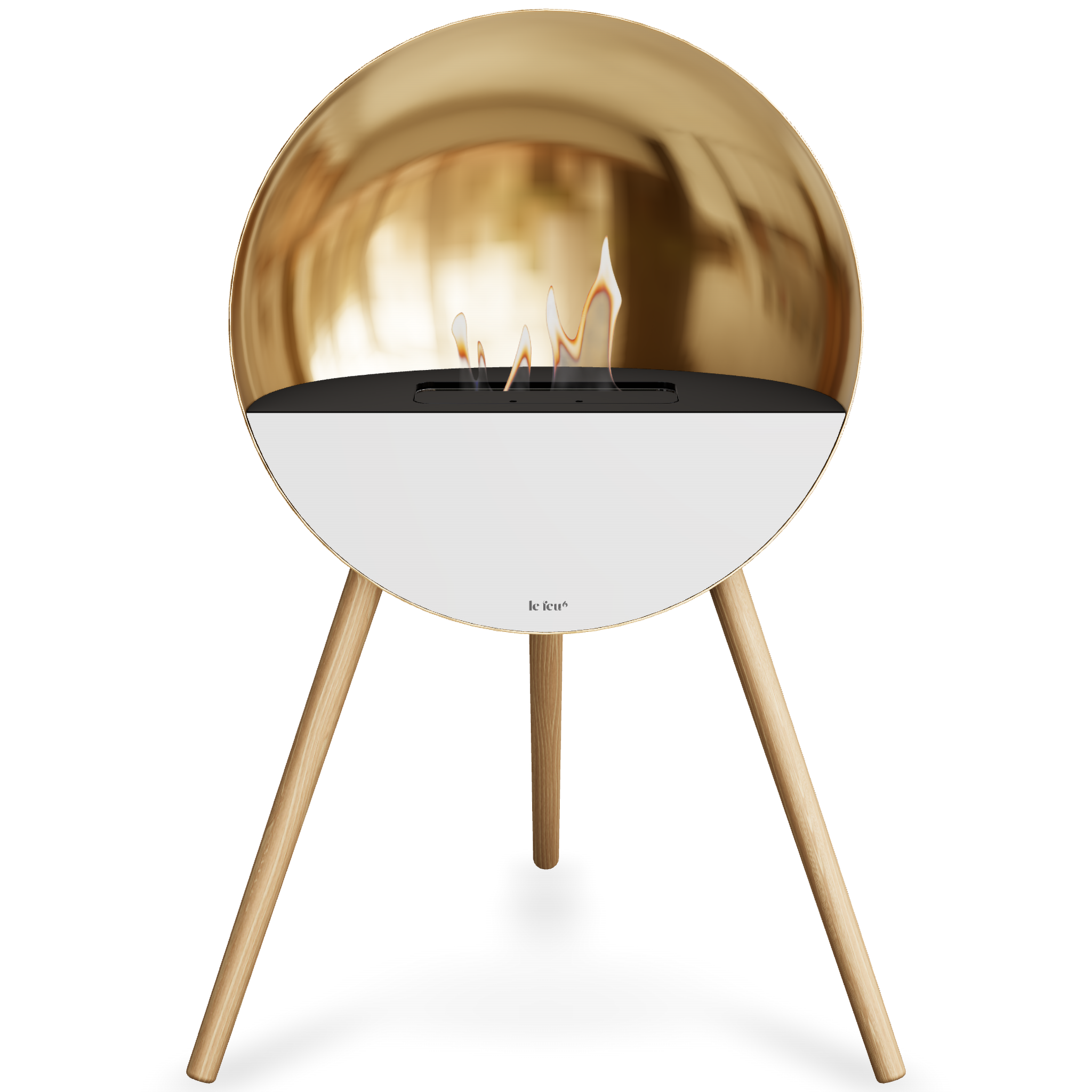 Eye Chromed Rose Gold Bio Fireplace