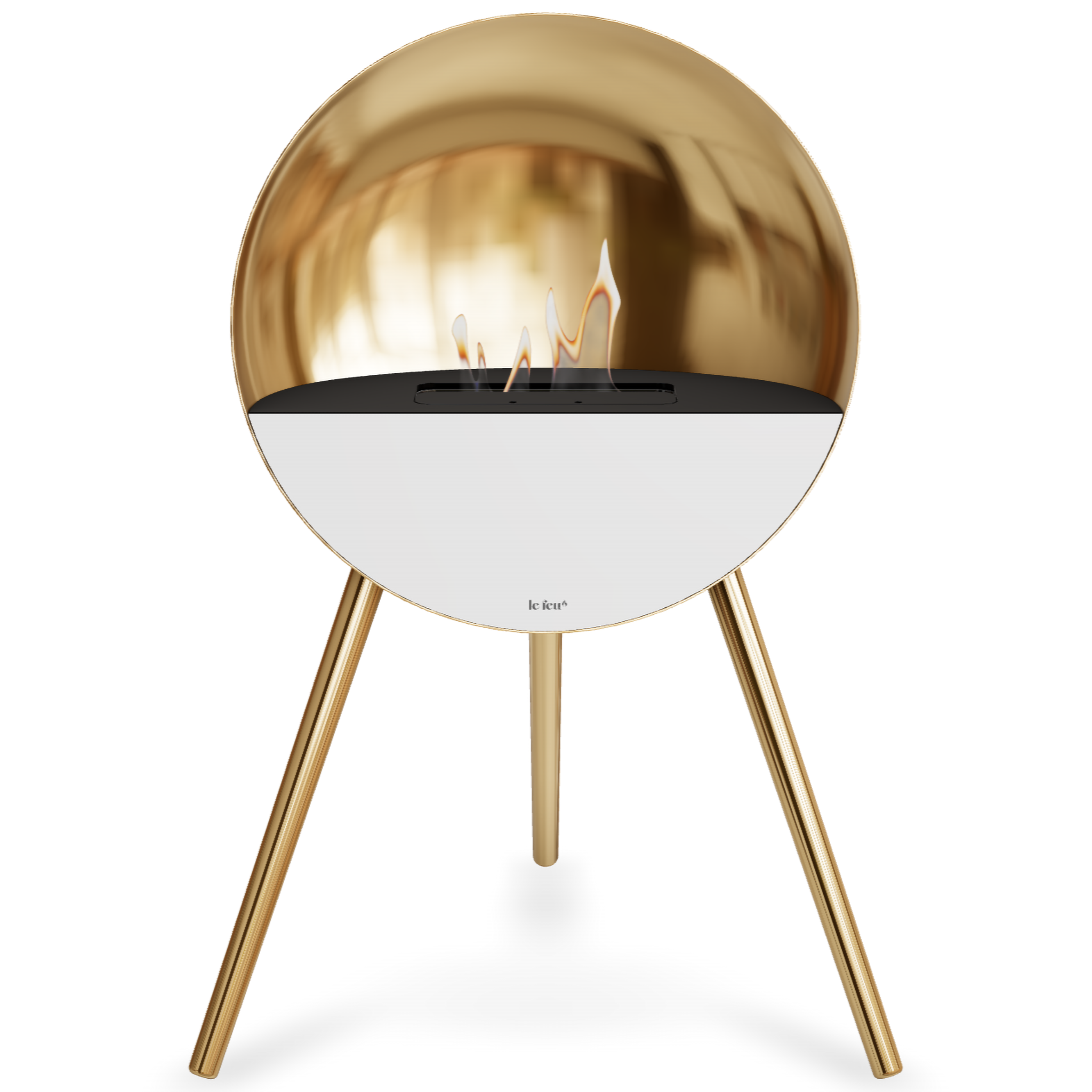 Eye Chromed Rose Gold Bio Fireplace