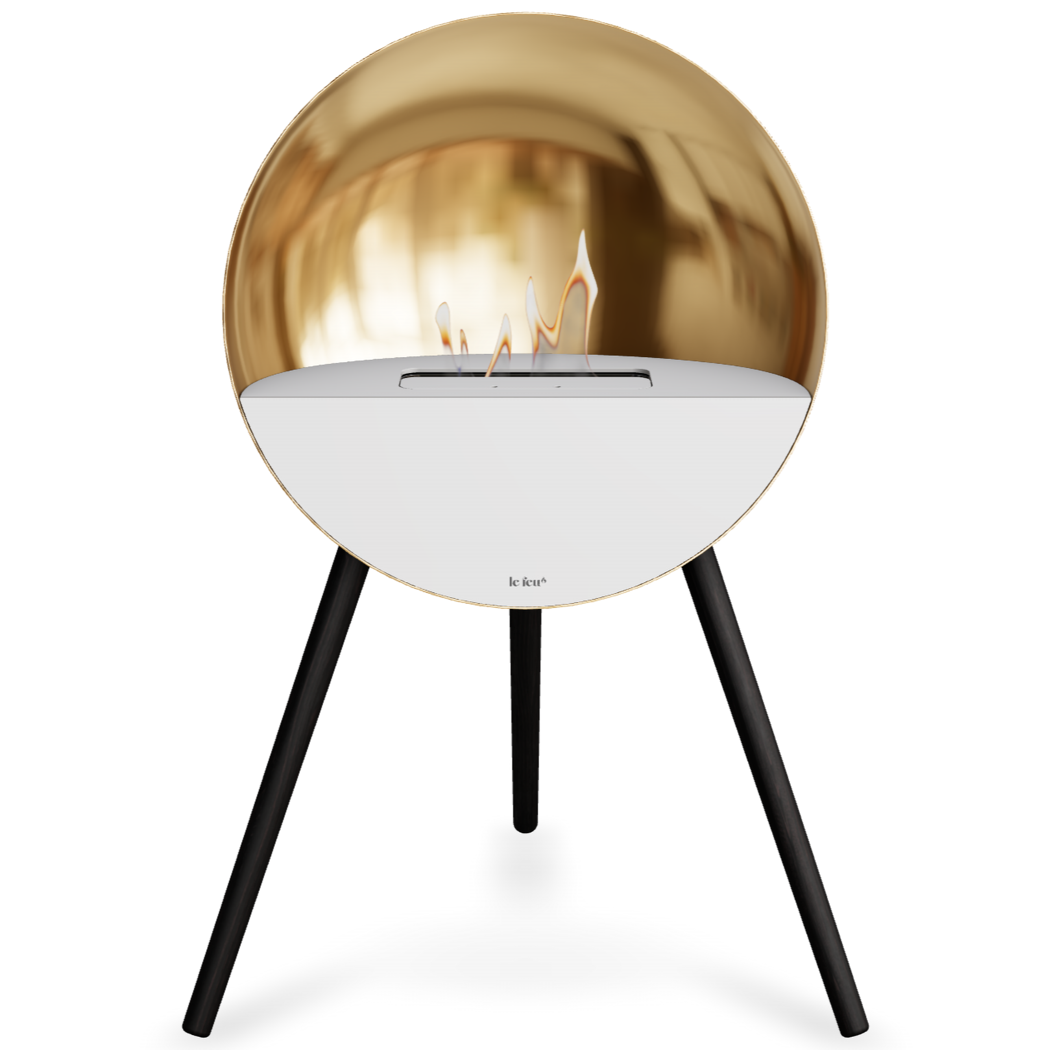 Eye Chromed Rose Gold Bio Fireplace