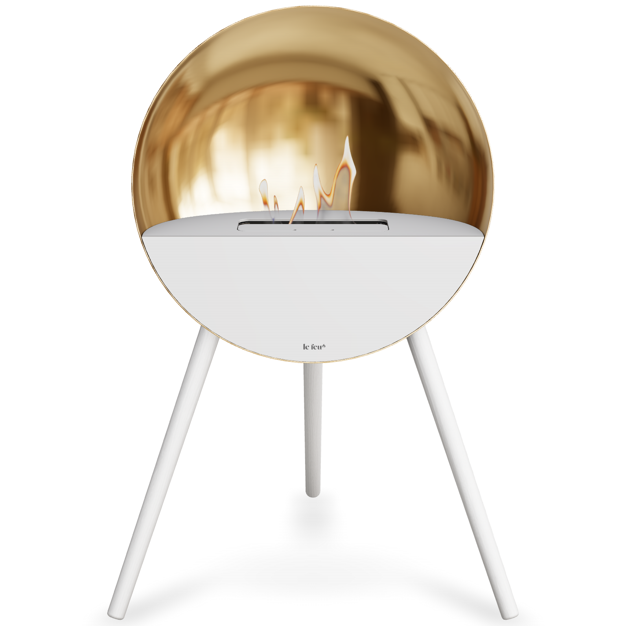 Eye Chromed Rose Gold Bio Fireplace