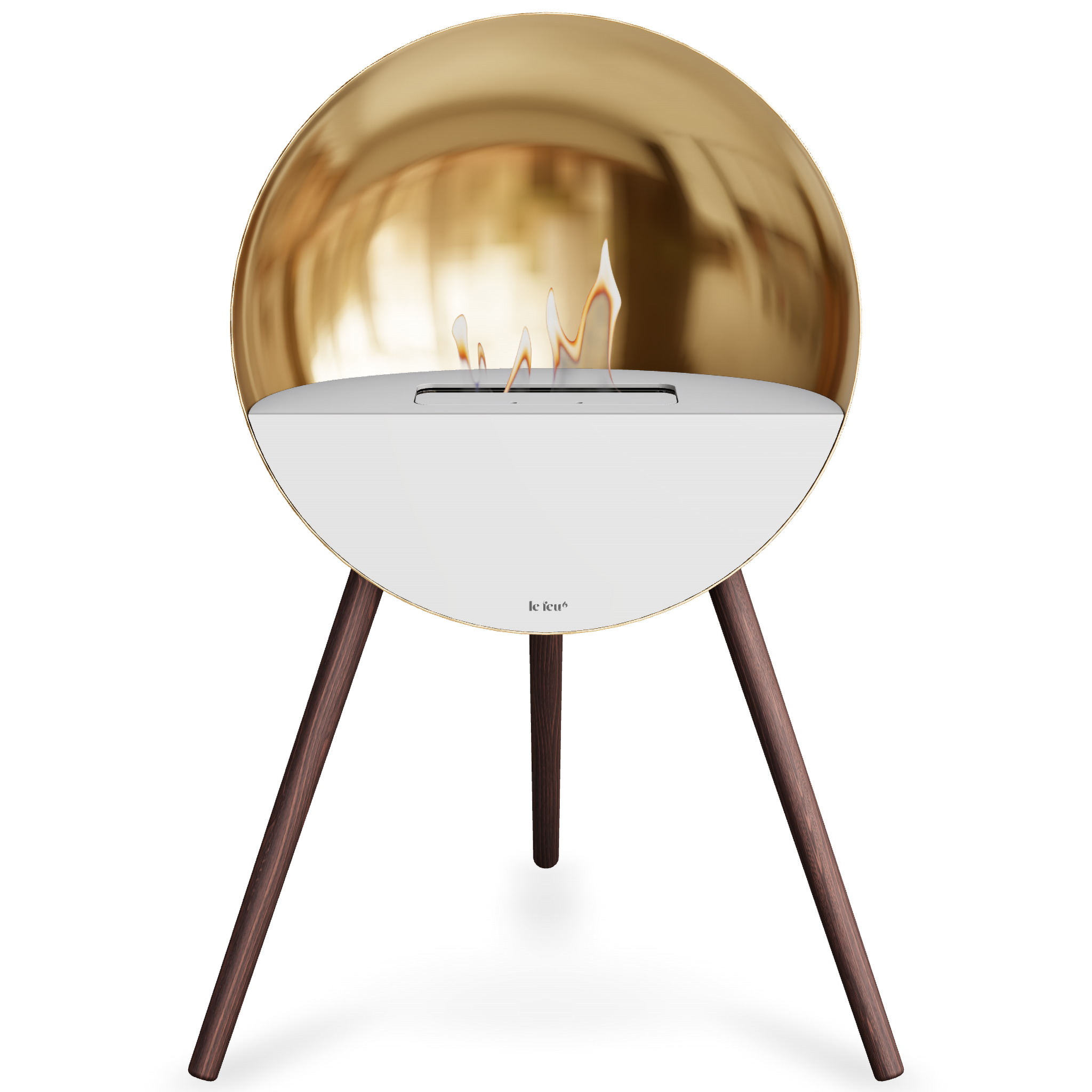 Eye Chromed Rose Gold Bio Fireplace