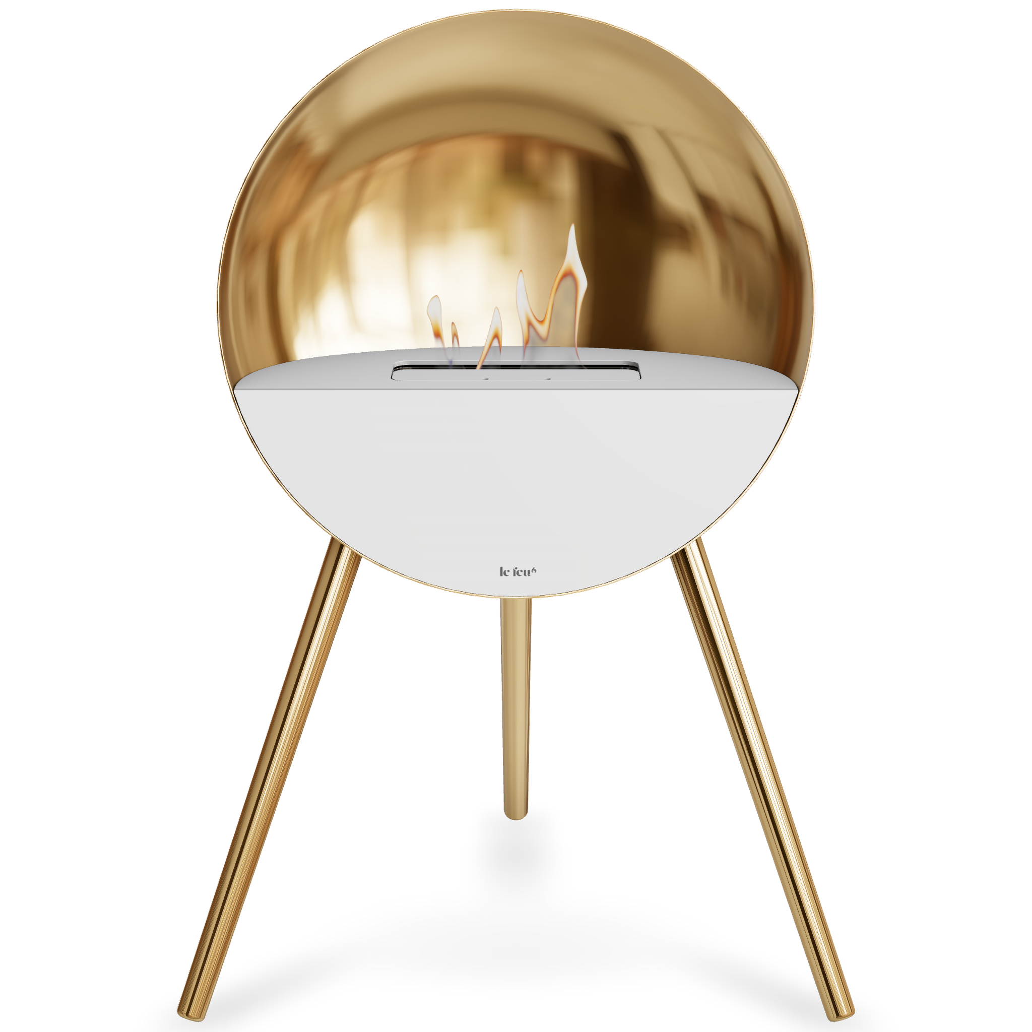 Eye Chromed Rose Gold Bio Fireplace