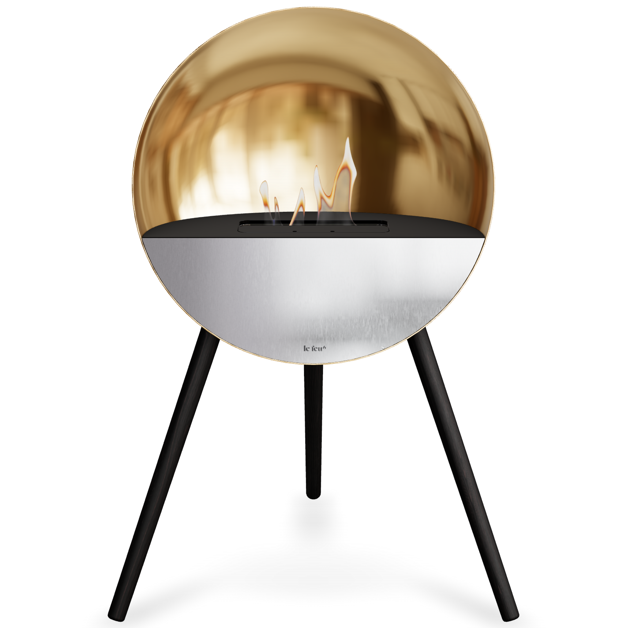Eye Chromed Rose Gold Bio Fireplace