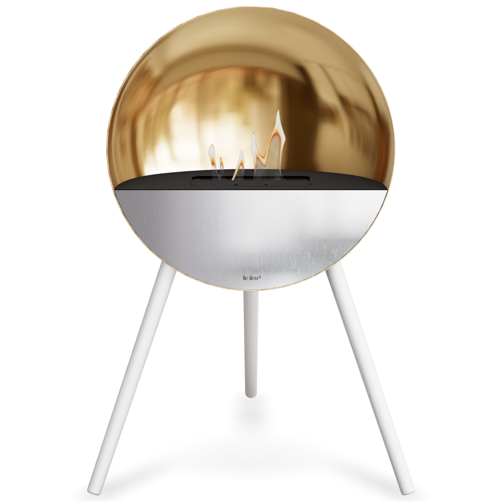 Eye Chromed Rose Gold Bio Fireplace