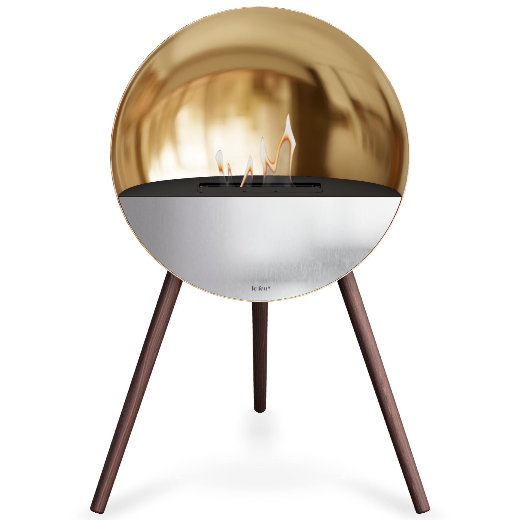 Eye Chromed Rose Gold Bio Fireplace