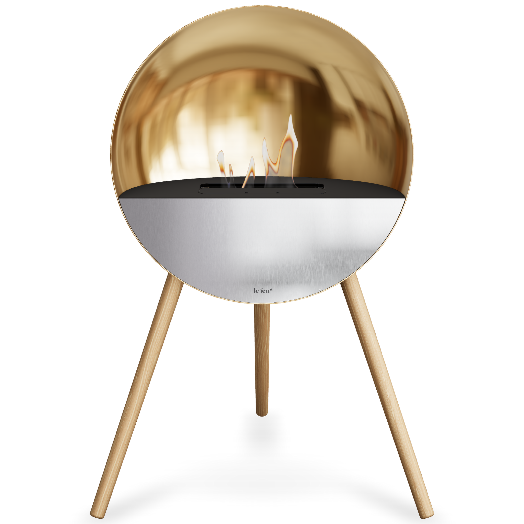 Eye Chromed Rose Gold Bio Fireplace