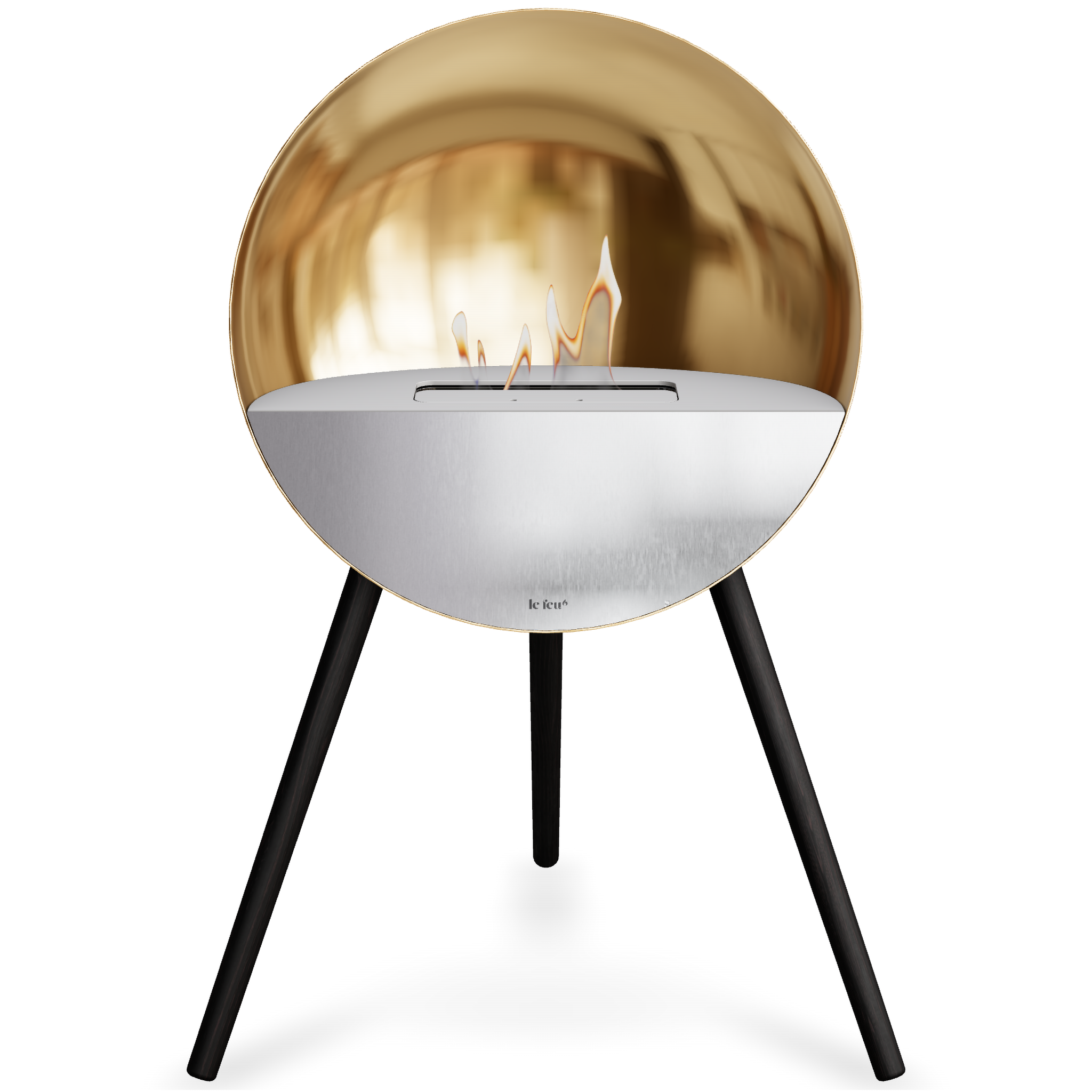 Eye Chromed Rose Gold Bio Fireplace
