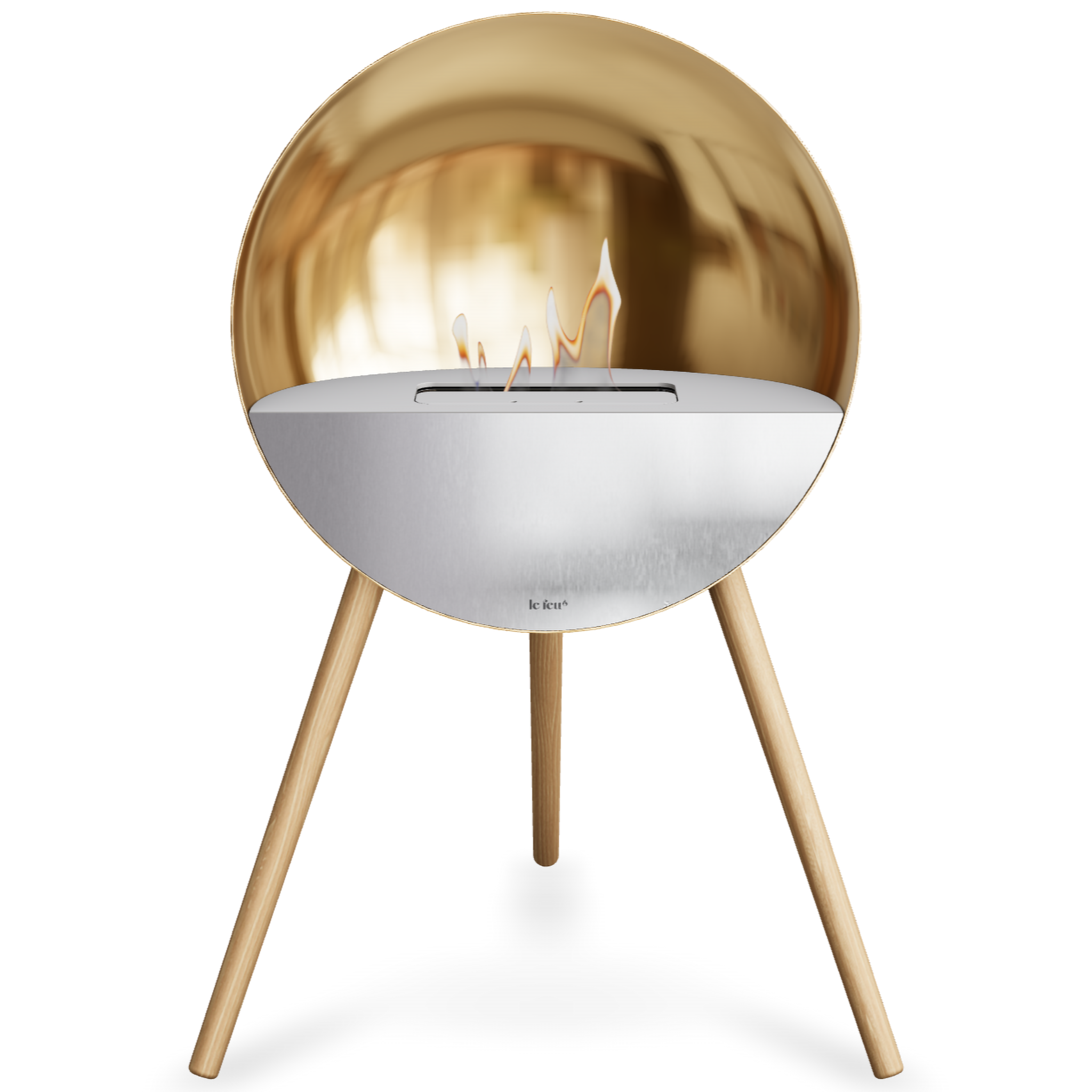 Eye Chromed Rose Gold Bio Fireplace