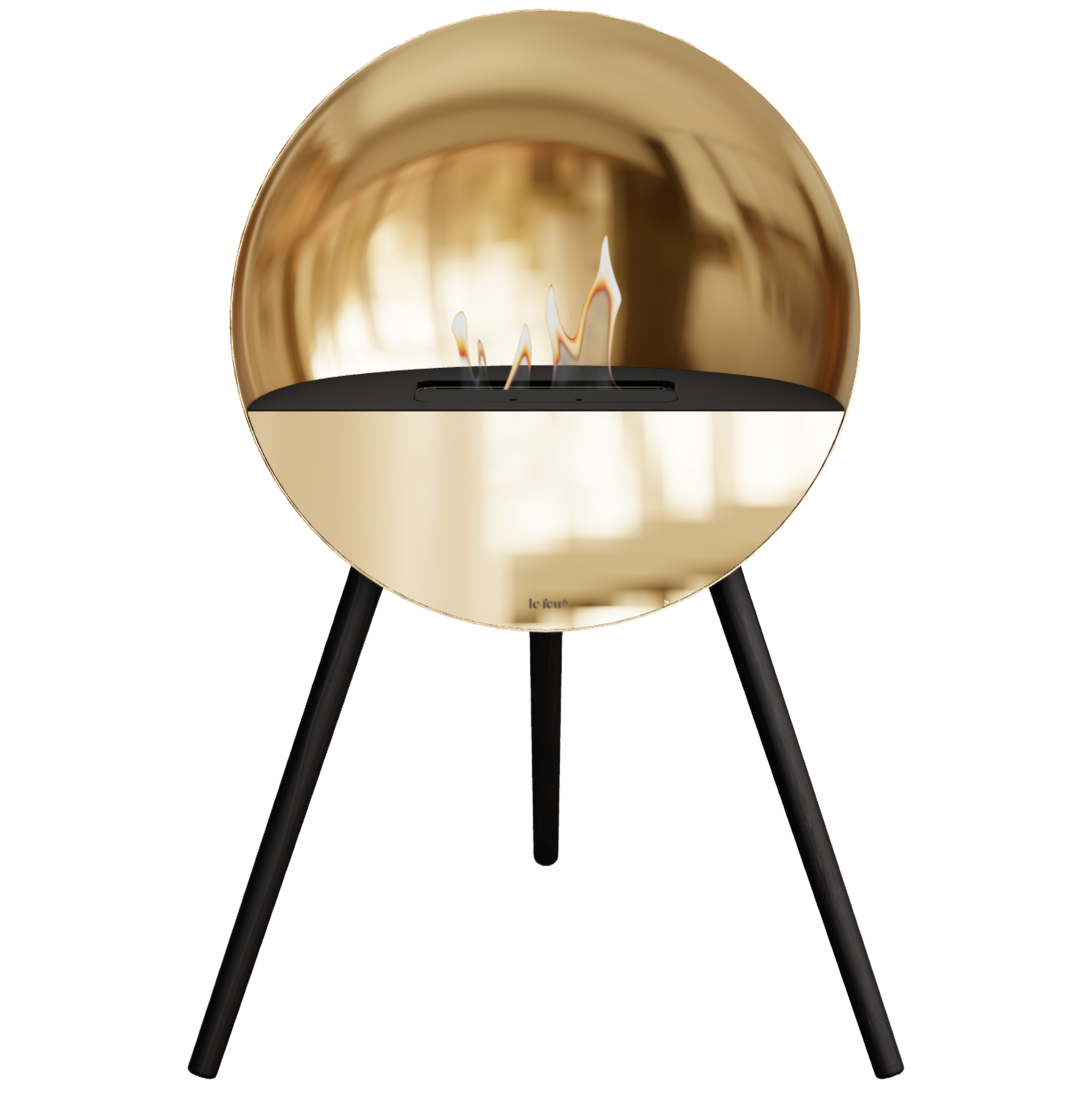 Eye Chromed Rose Gold Bio Fireplace