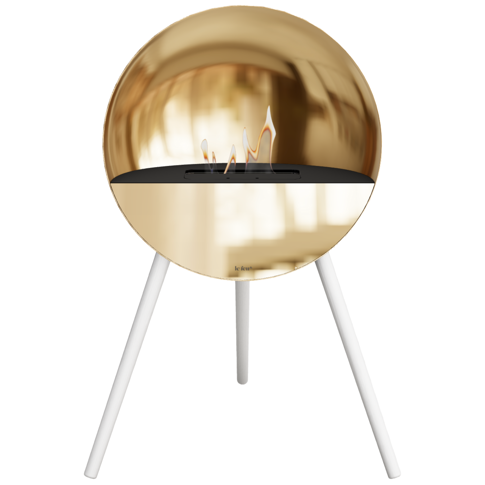 Eye Chromed Rose Gold Bio Fireplace