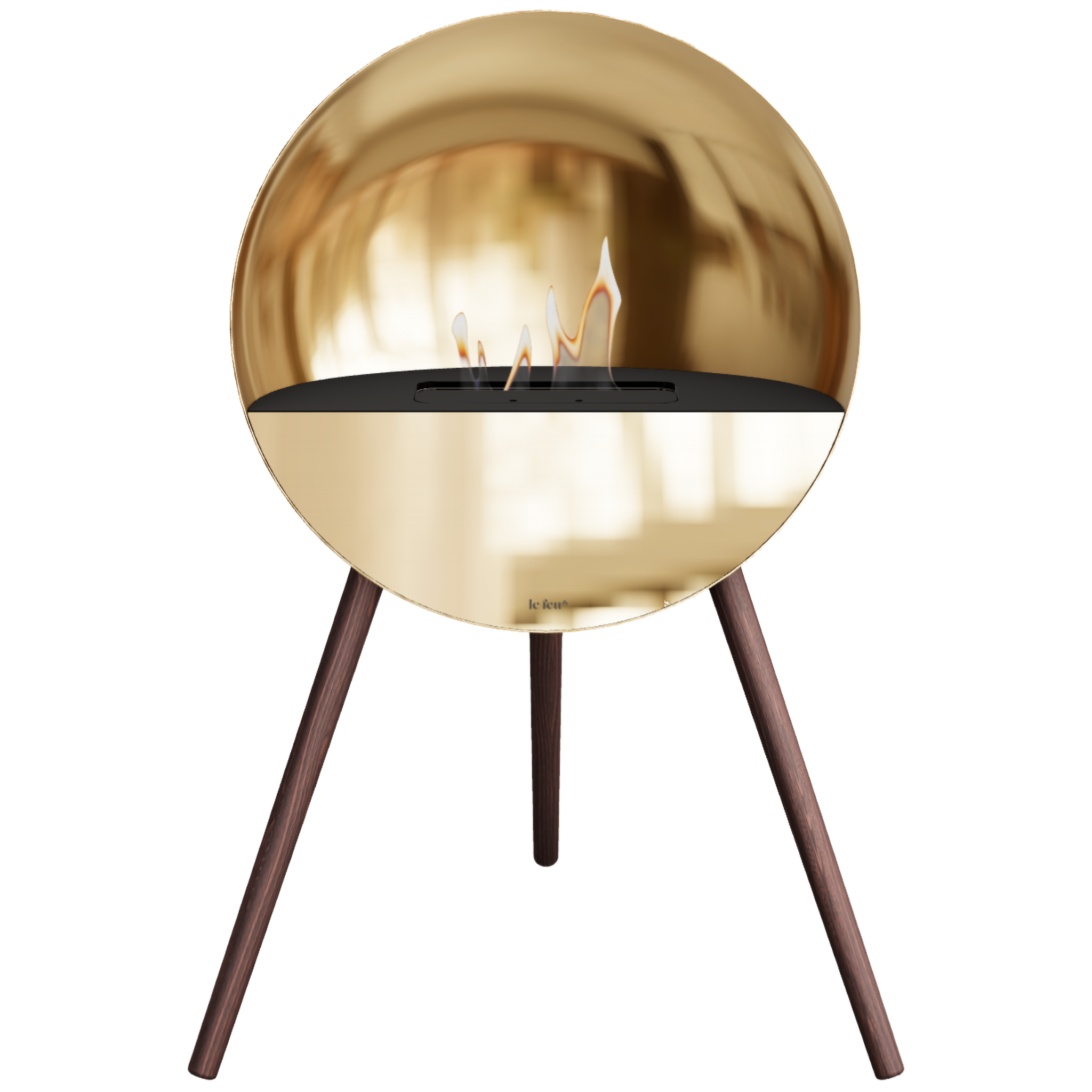 Eye Chromed Rose Gold Bio Fireplace