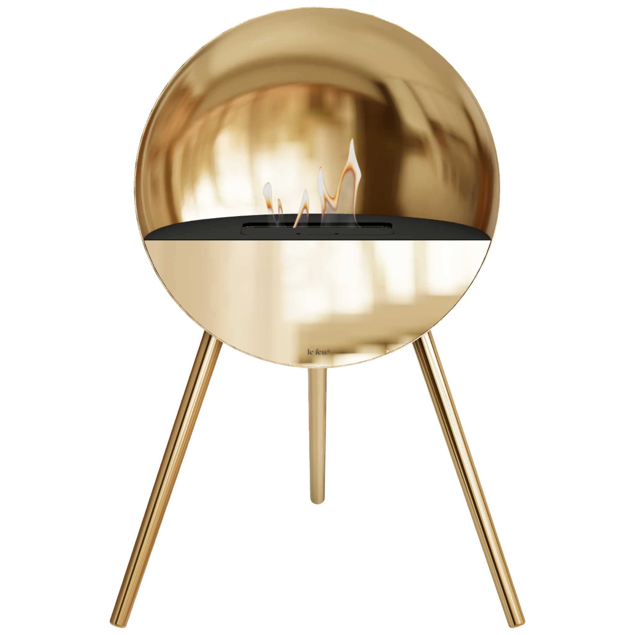Eye Chromed Rose Gold Bio Fireplace