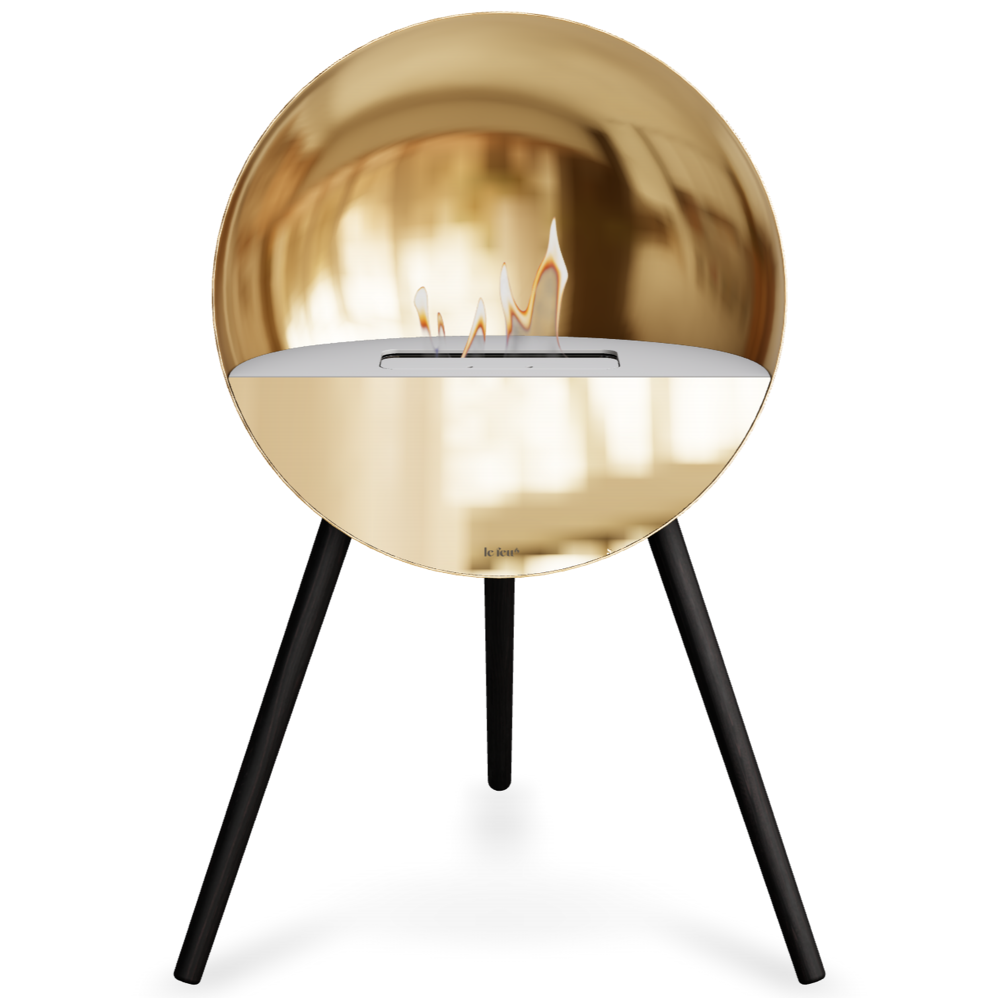 Eye Chromed Rose Gold Bio Fireplace