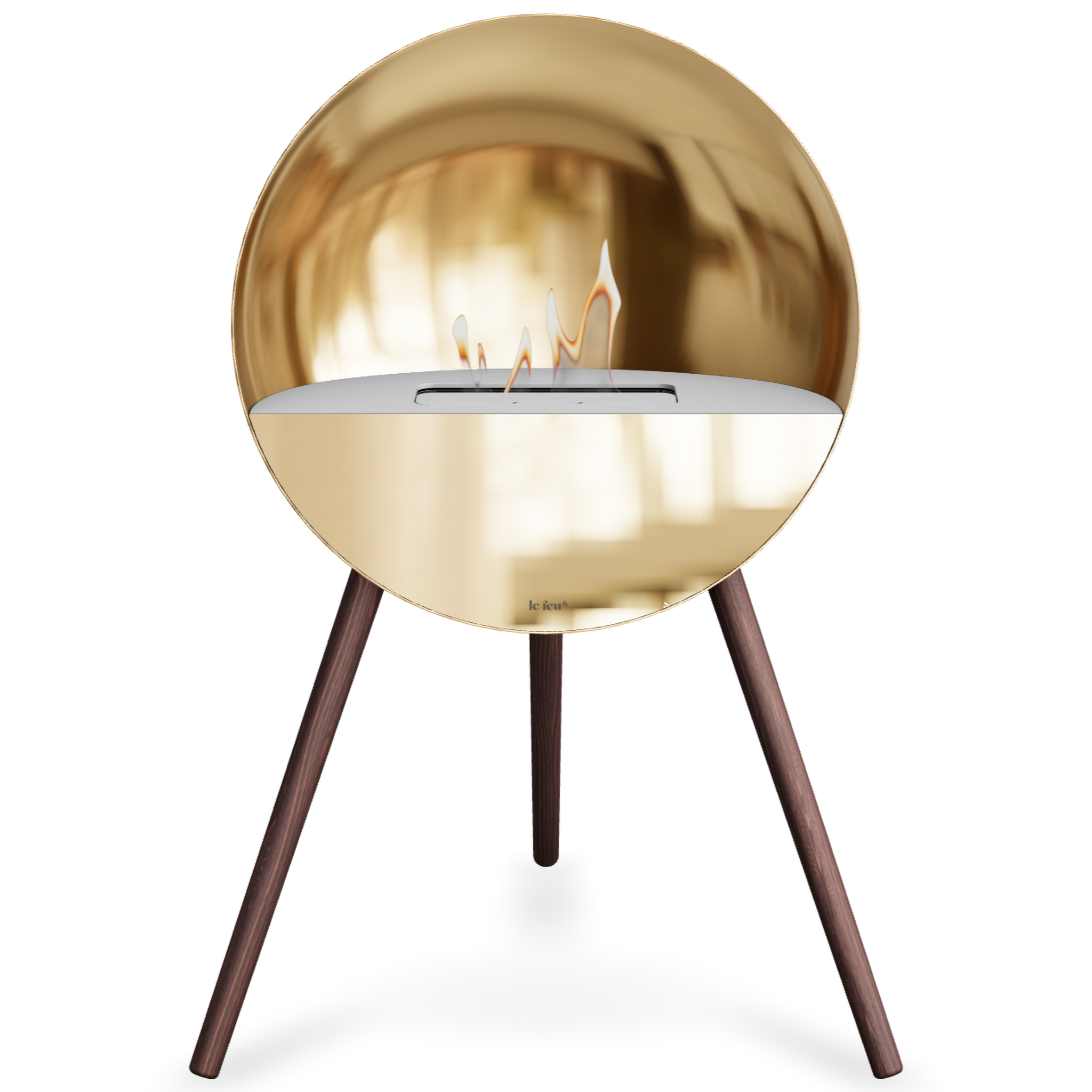 Eye Chromed Rose Gold Bio Fireplace
