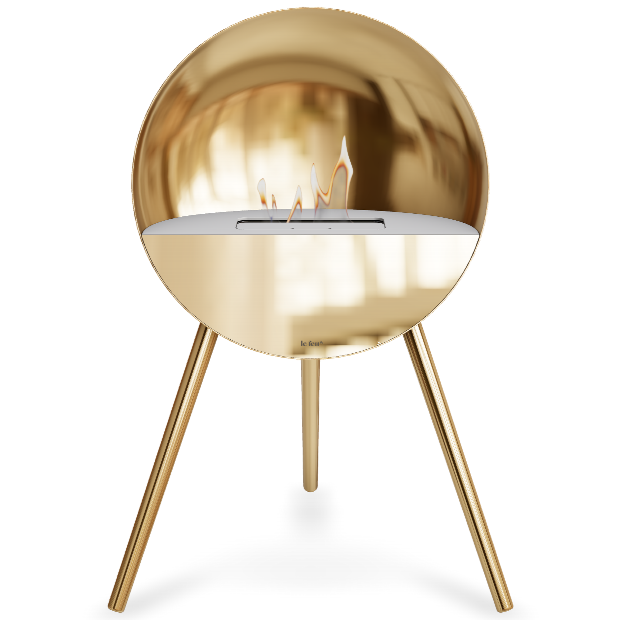Eye Chromed Rose Gold Bio Fireplace
