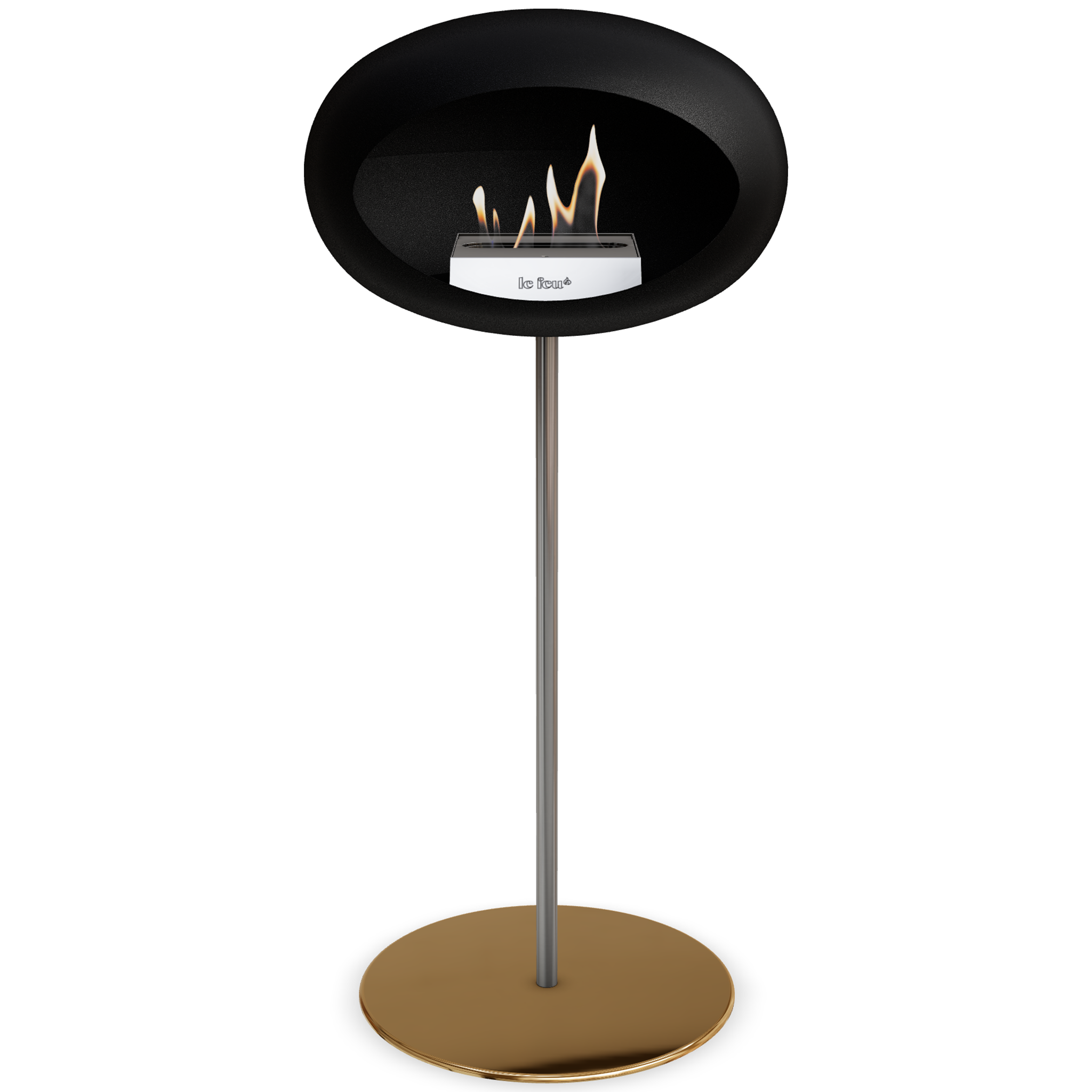 Ground Steel High Black Bio Fireplace