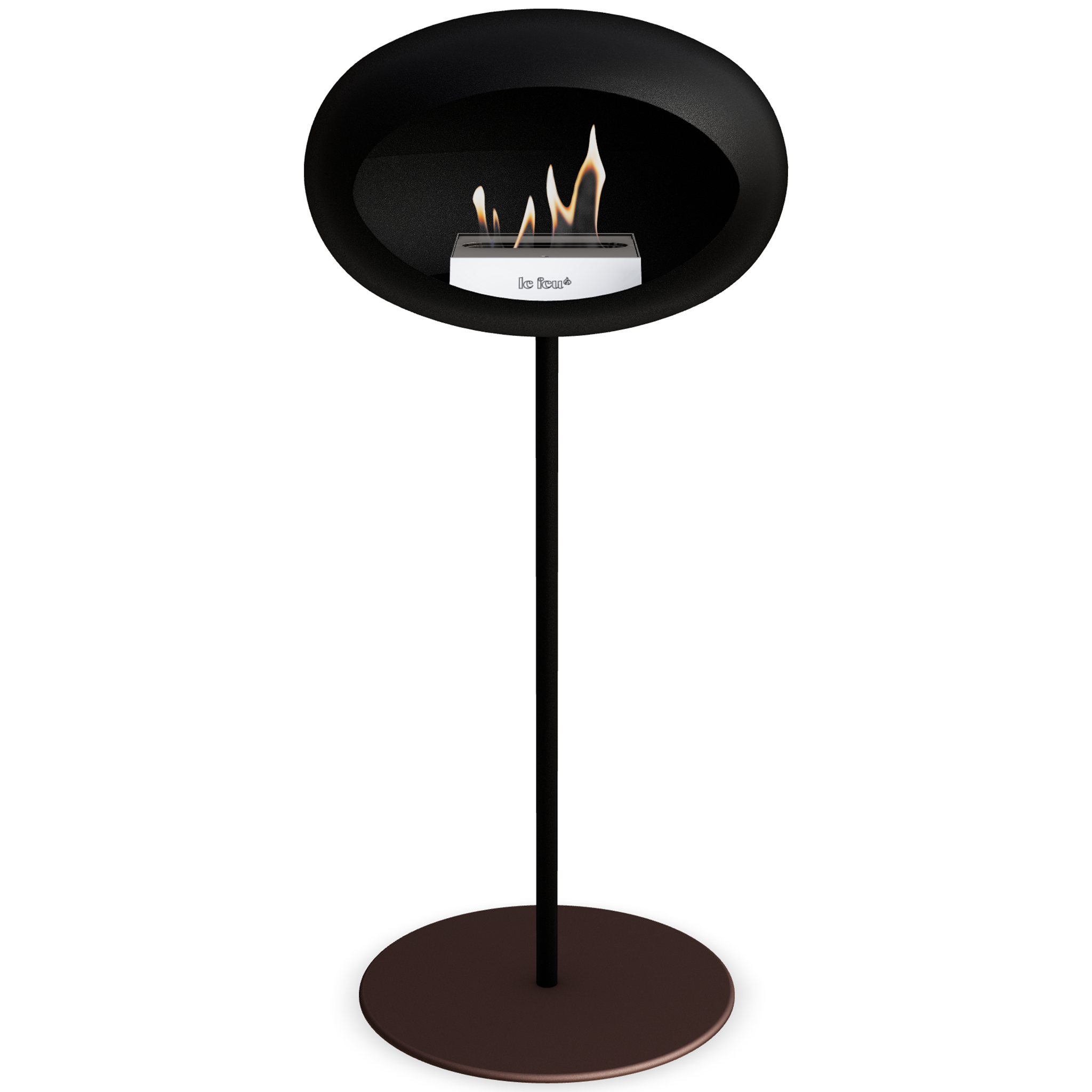 Ground Steel High Black Bio Fireplace