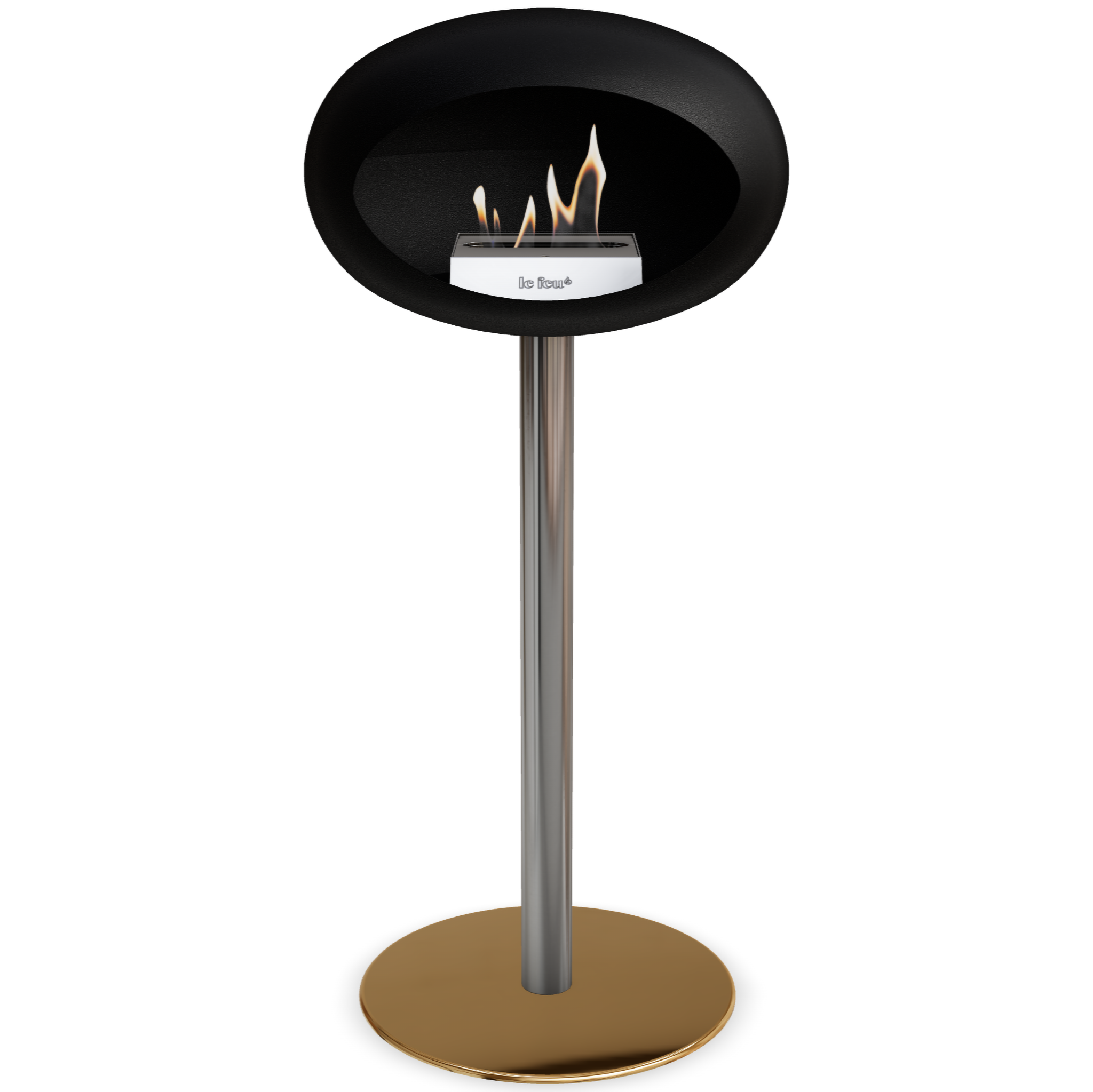 Ground Steel High Black Bio Fireplace