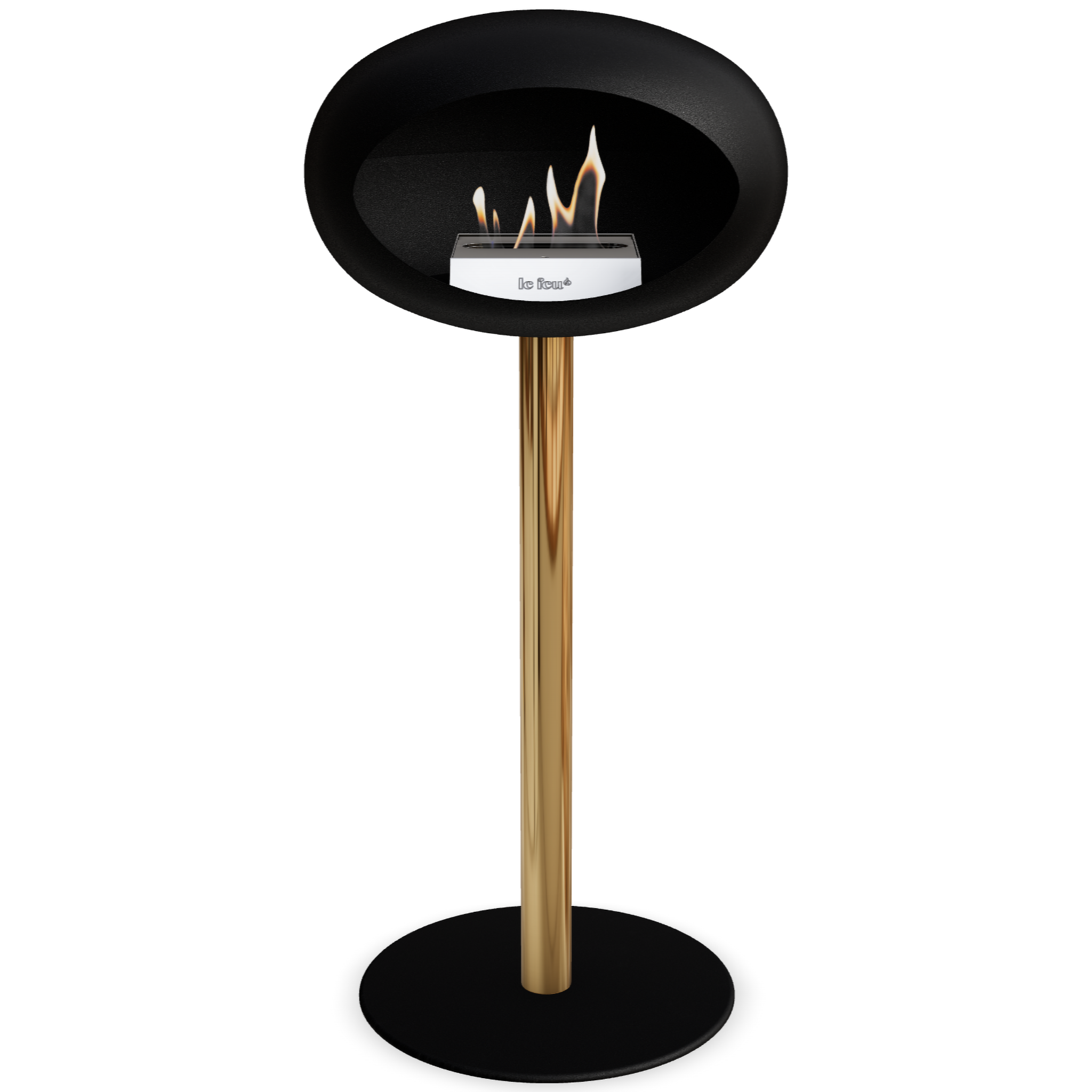 Ground Steel High Black Bio Fireplace