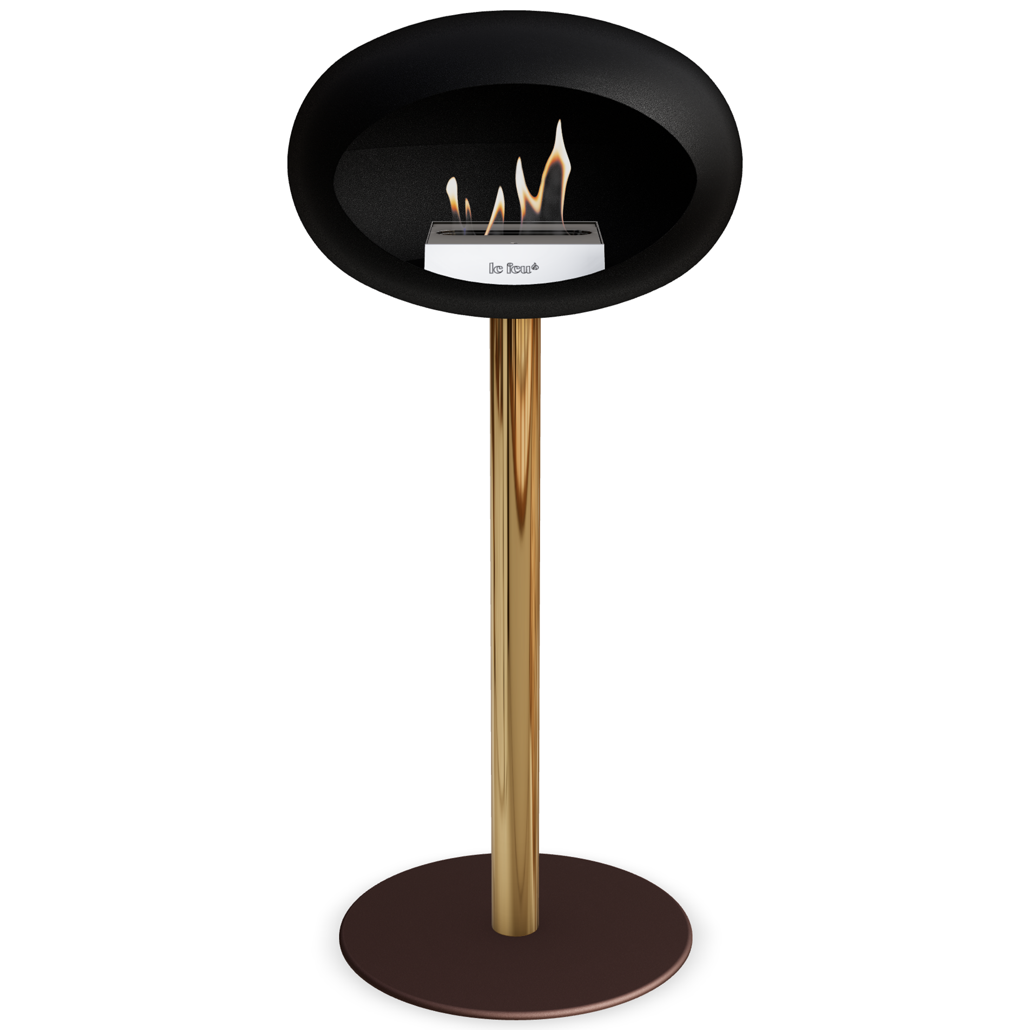 Ground Steel High Black Bio Fireplace