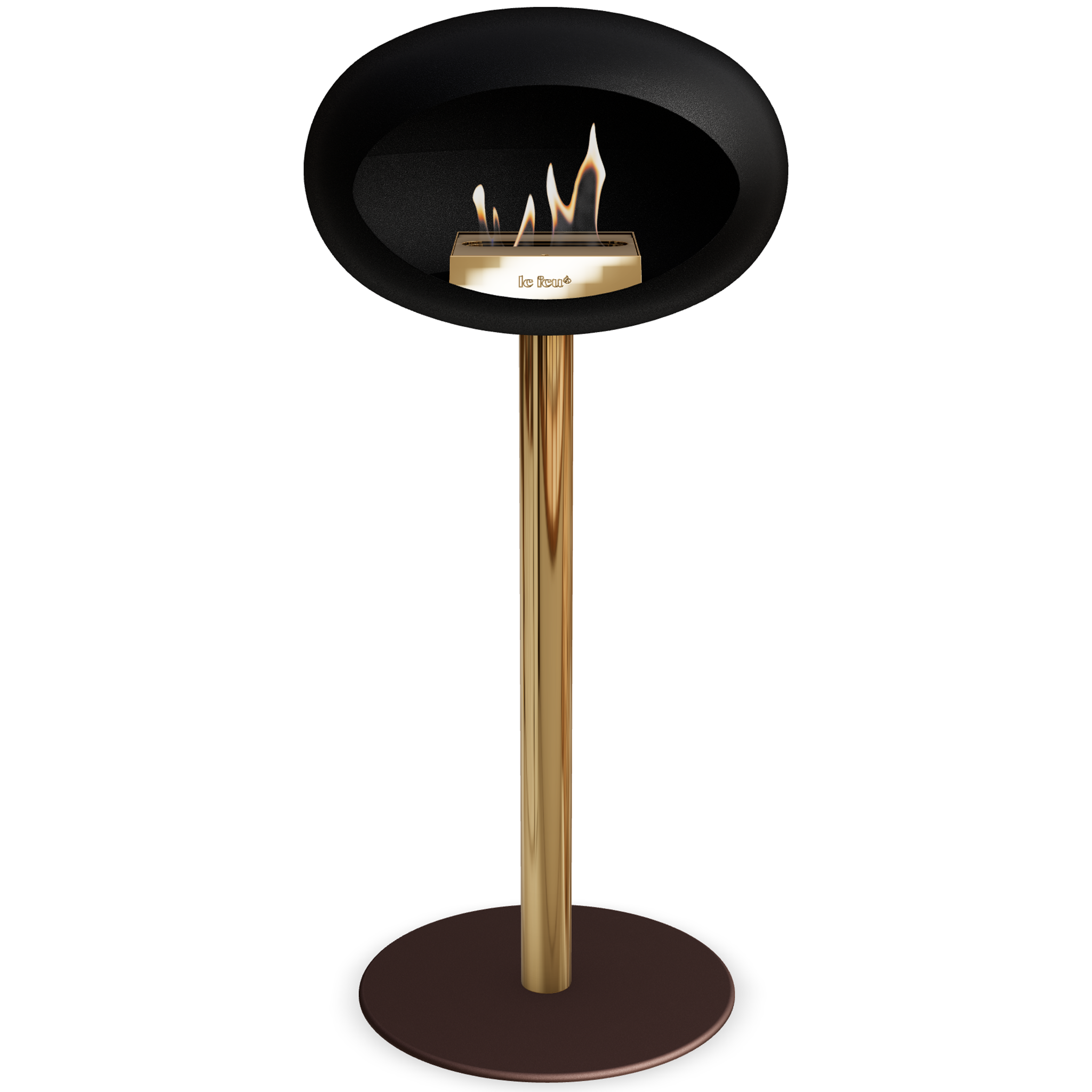 Ground Steel High Black Bio Fireplace