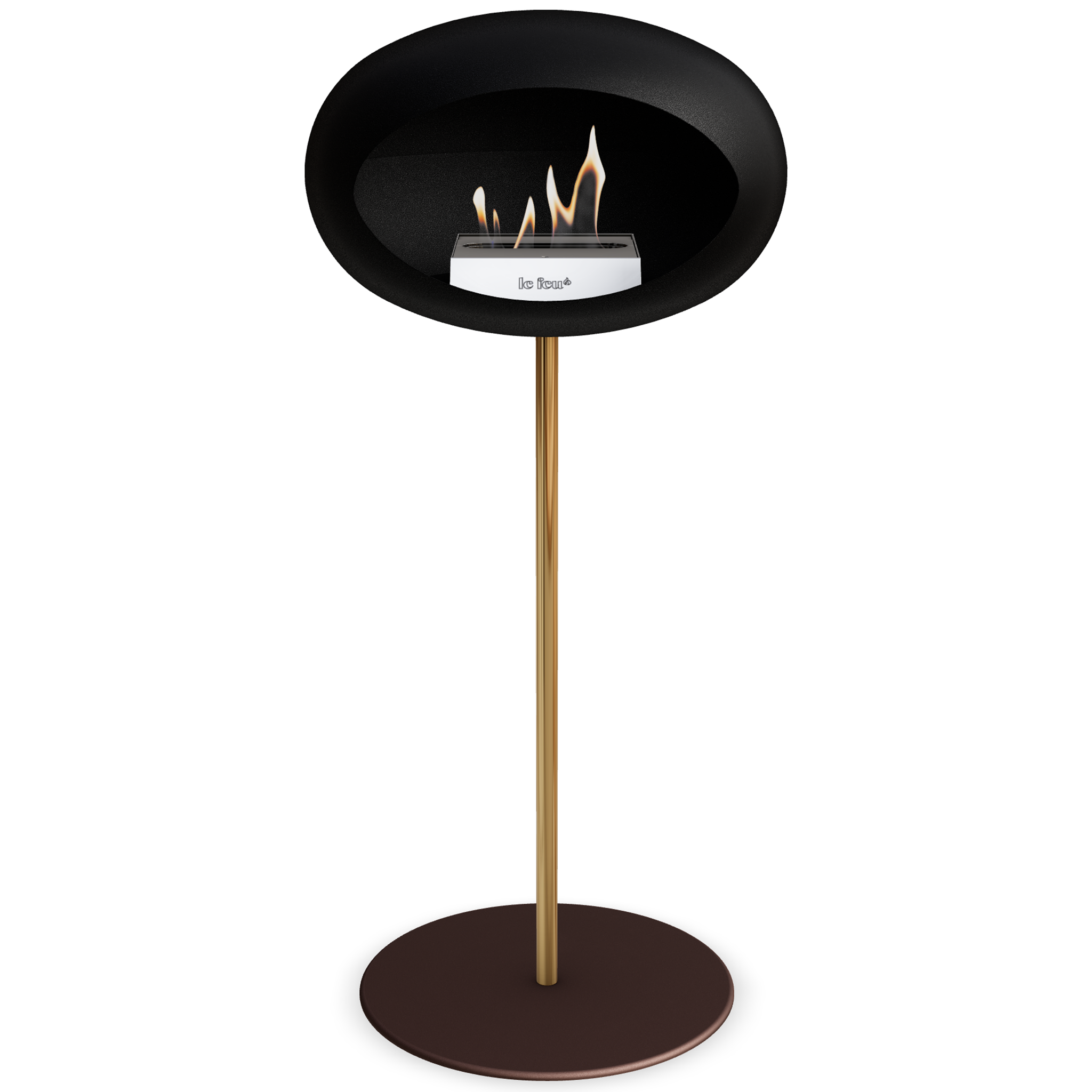 Ground Steel High Black Bio Fireplace