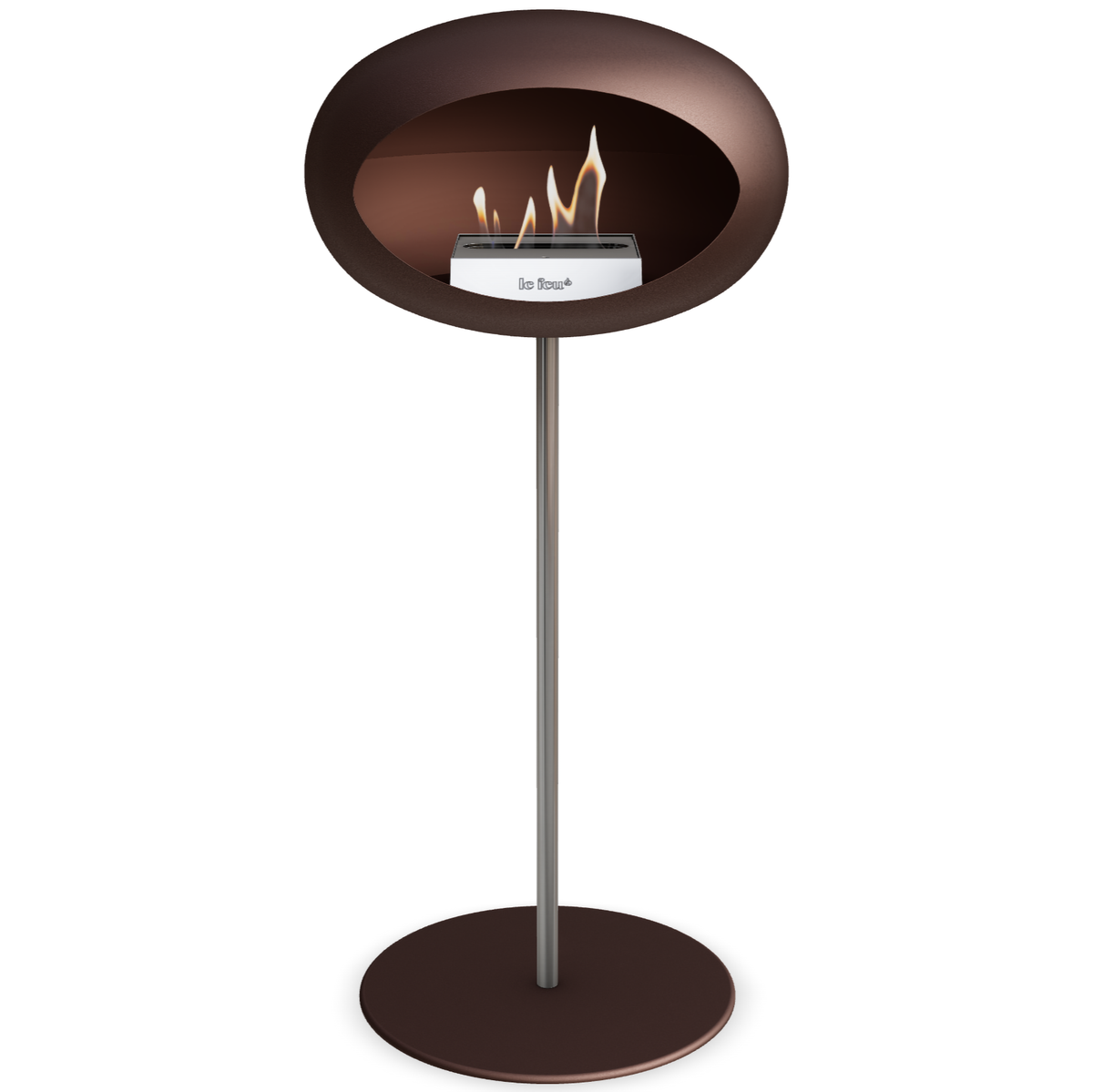 Ground Steel High Mocca Bio Fireplace