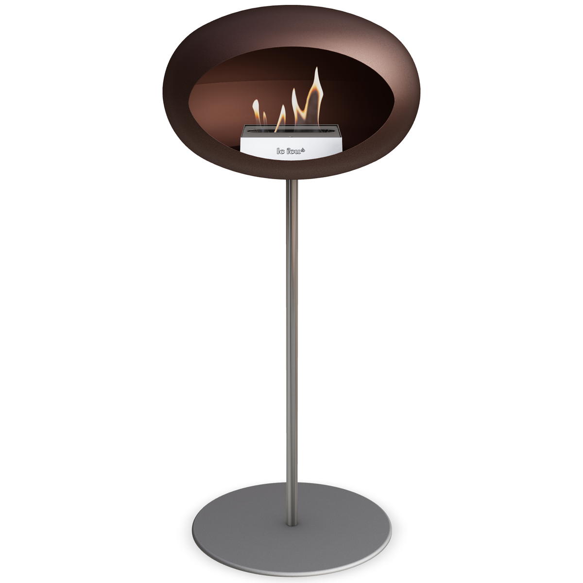 Ground Steel High Mocca Bio Fireplace