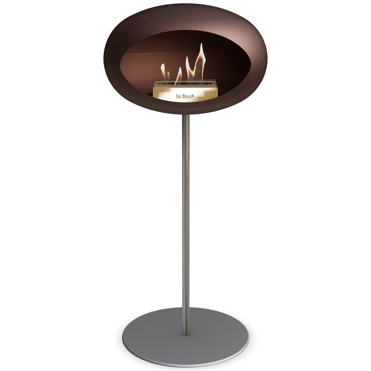 Ground Steel High Mocca Bio Fireplace