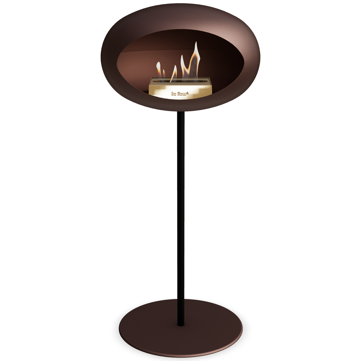 Ground Steel High Mocca Bio Fireplace