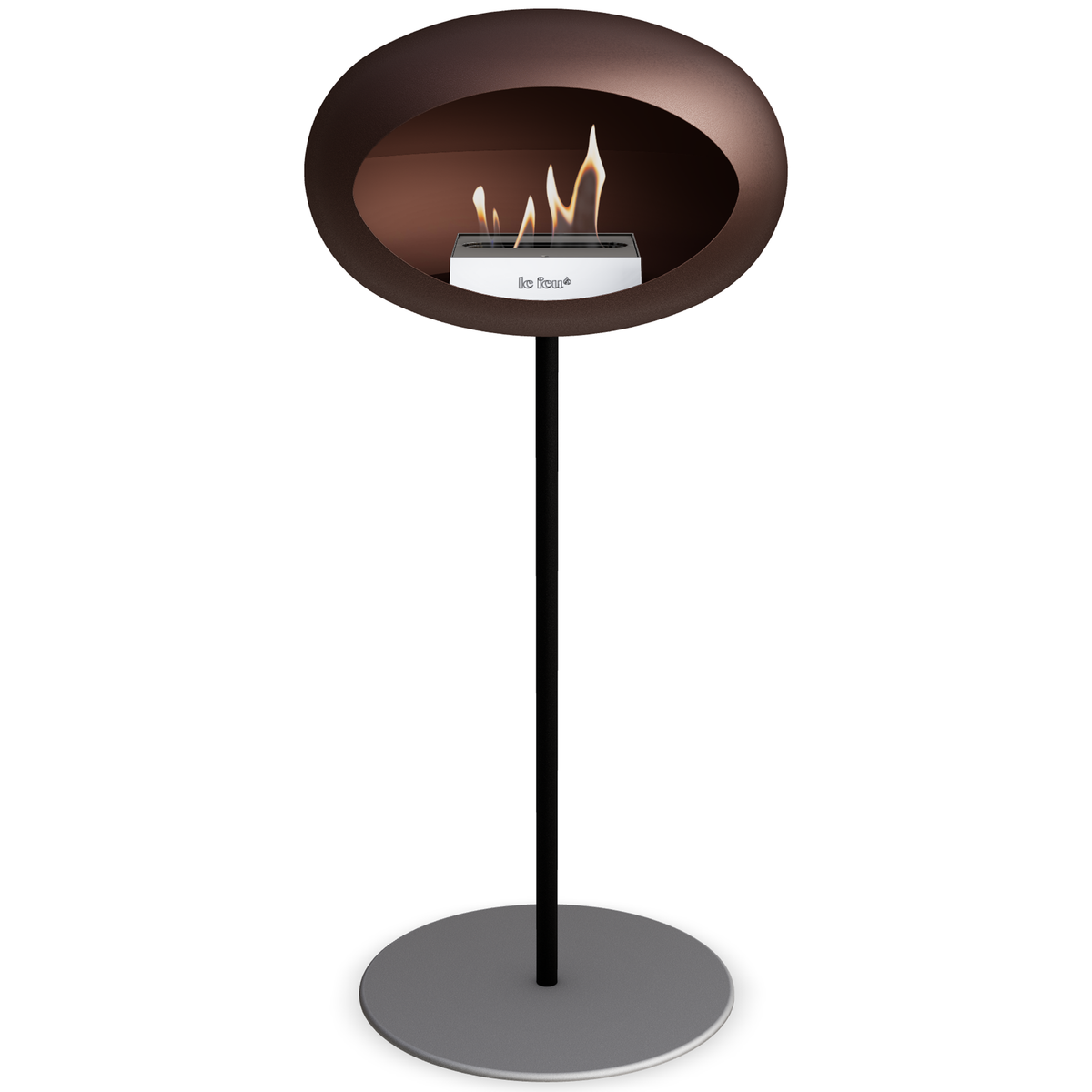Ground Steel High Mocca Bio Fireplace