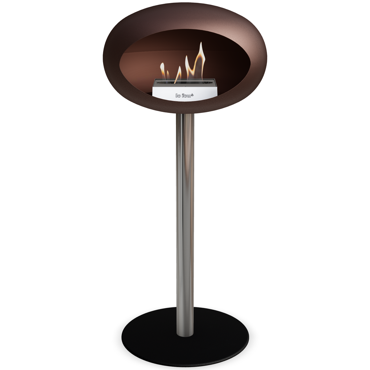 Ground Steel High Mocca Bio Fireplace