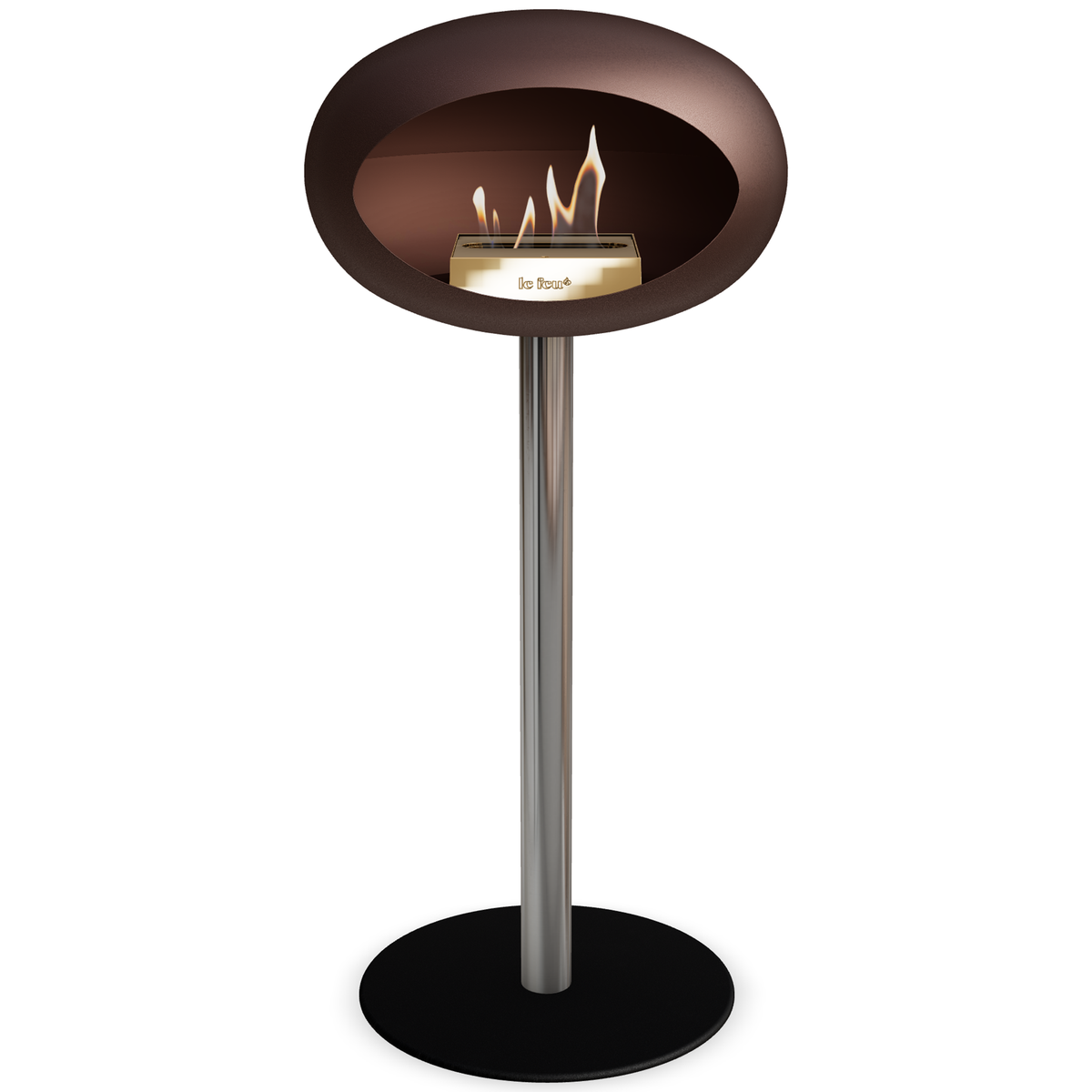 Ground Steel High Mocca Bio Fireplace