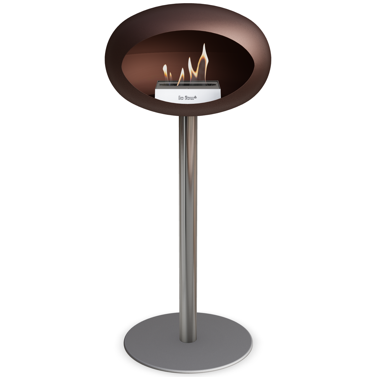 Ground Steel High Mocca Bio Fireplace