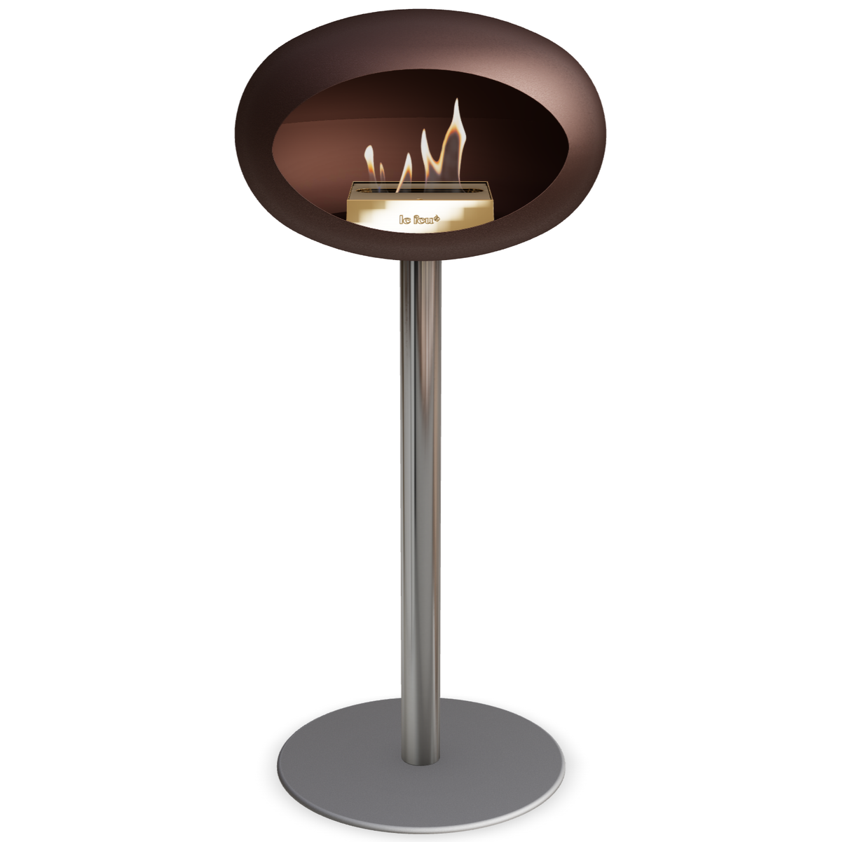 Ground Steel High Mocca Bio Fireplace