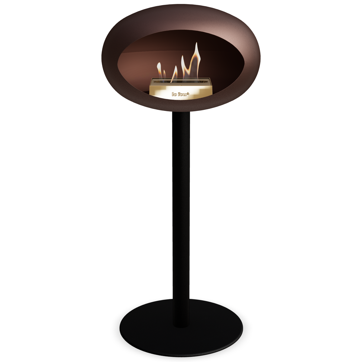 Ground Steel High Mocca Bio Fireplace