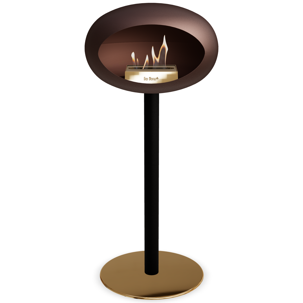 Ground Steel High Mocca Bio Fireplace