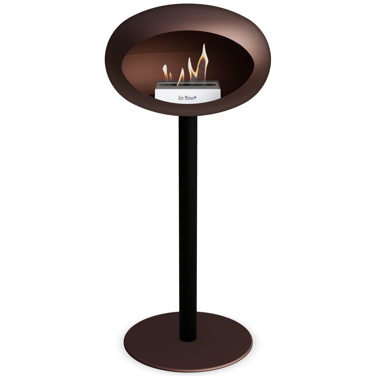 Ground Steel High Mocca Bio Fireplace