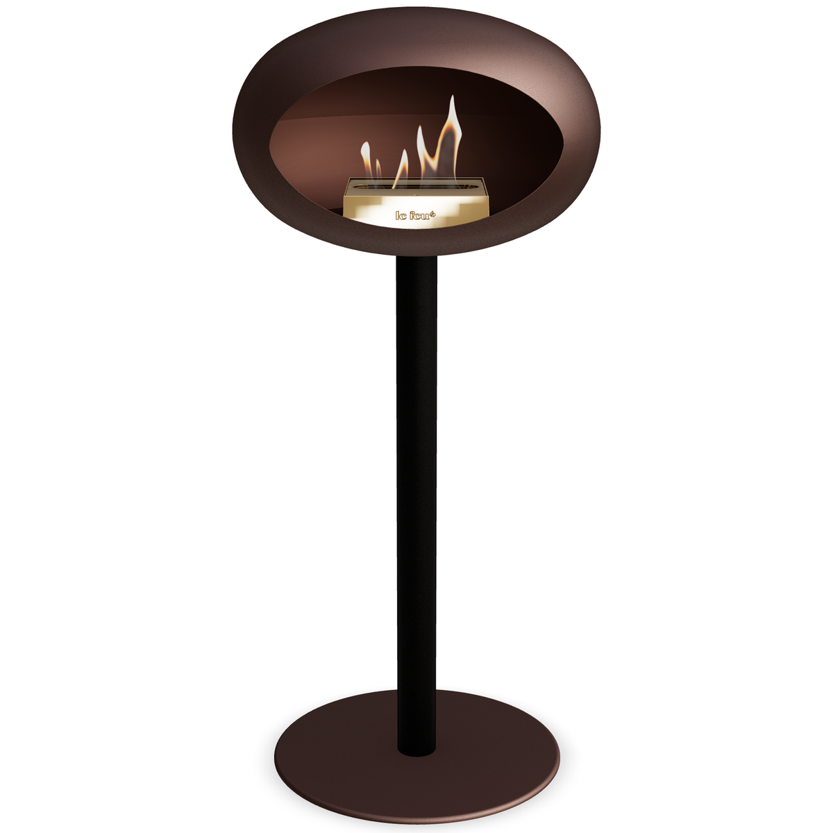 Ground Steel High Mocca Bio Fireplace