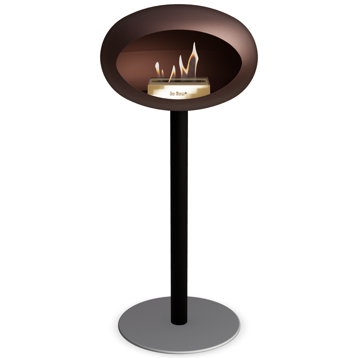 Ground Steel High Mocca Bio Fireplace