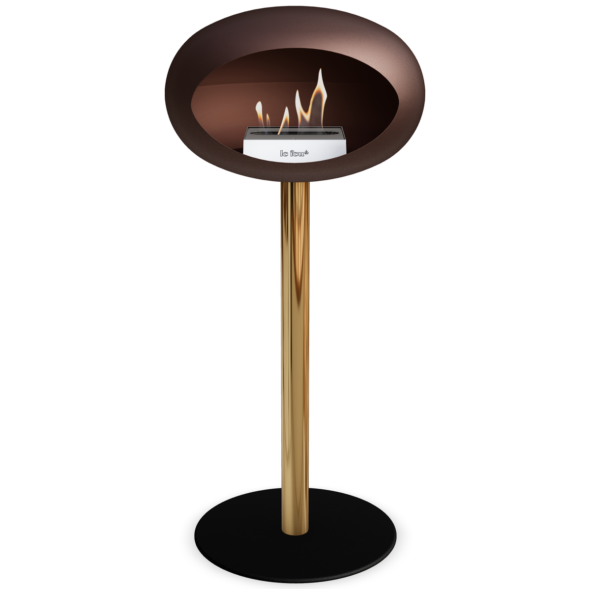Ground Steel High Mocca Bio Fireplace