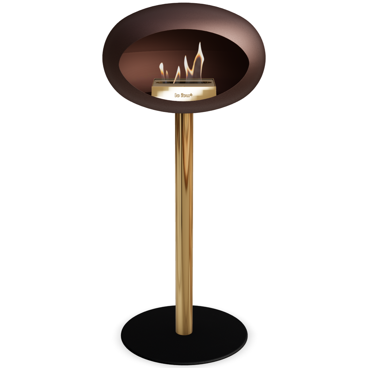 Ground Steel High Mocca Bio Fireplace