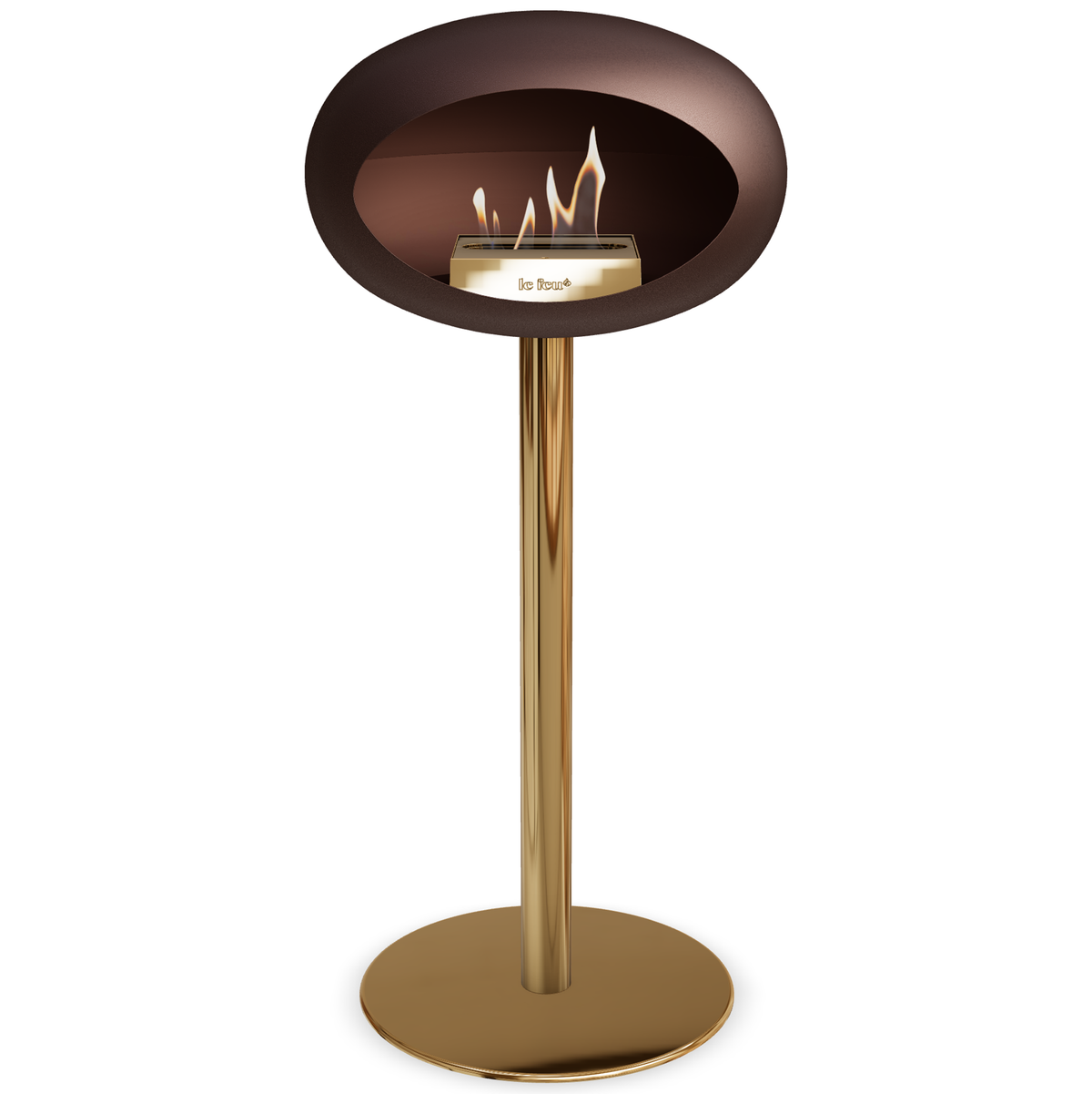 Ground Steel High Mocca Bio Fireplace