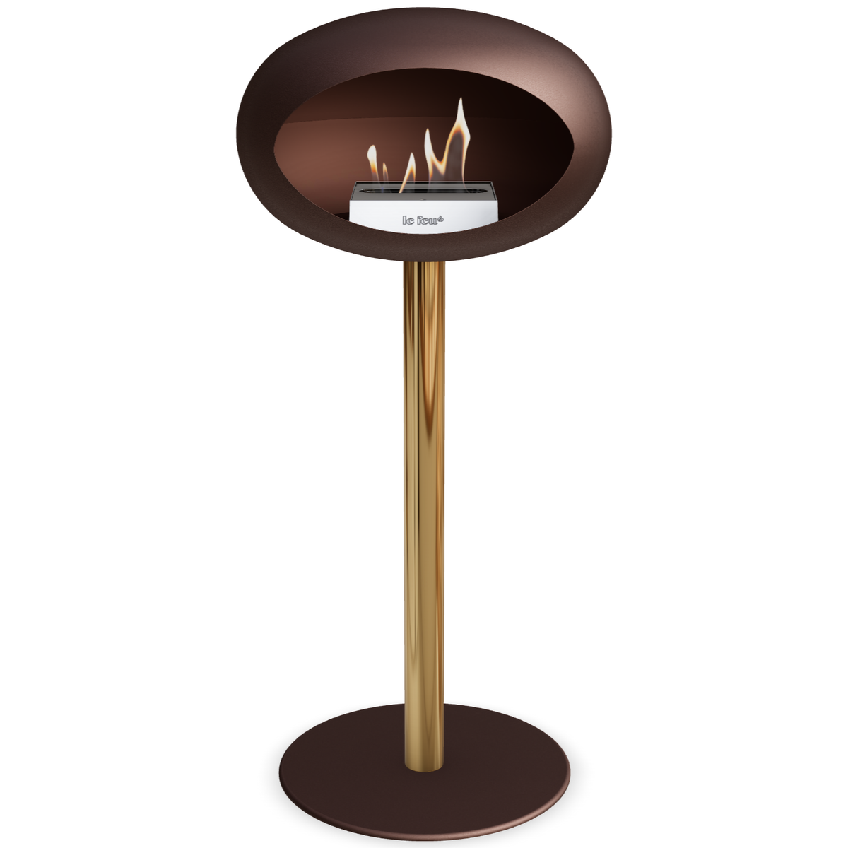 Ground Steel High Mocca Bio Fireplace