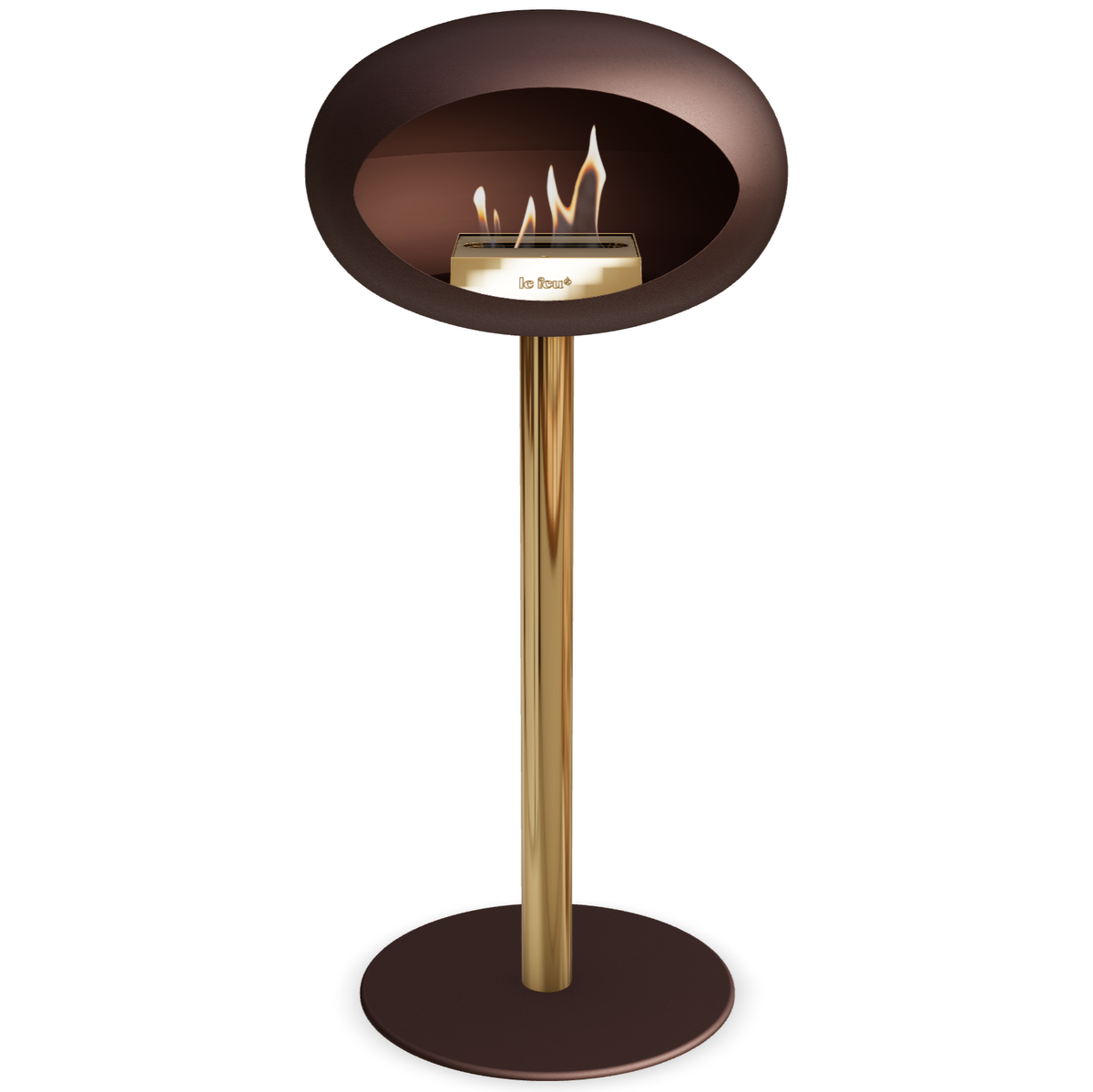 Ground Steel High Mocca Bio Fireplace