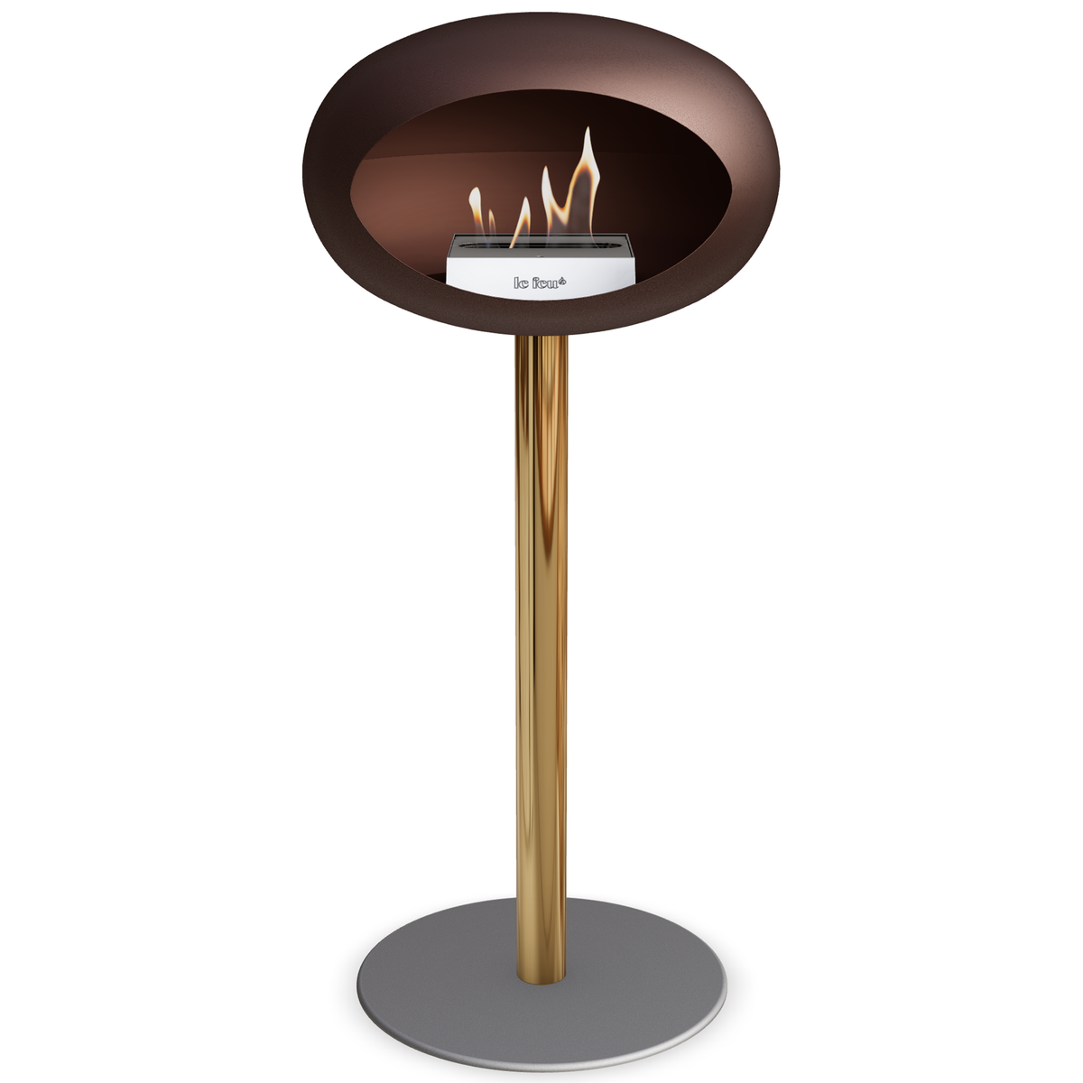 Ground Steel High Mocca Bio Fireplace