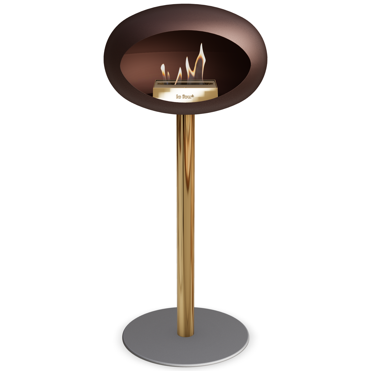 Ground Steel High Mocca Bio Fireplace