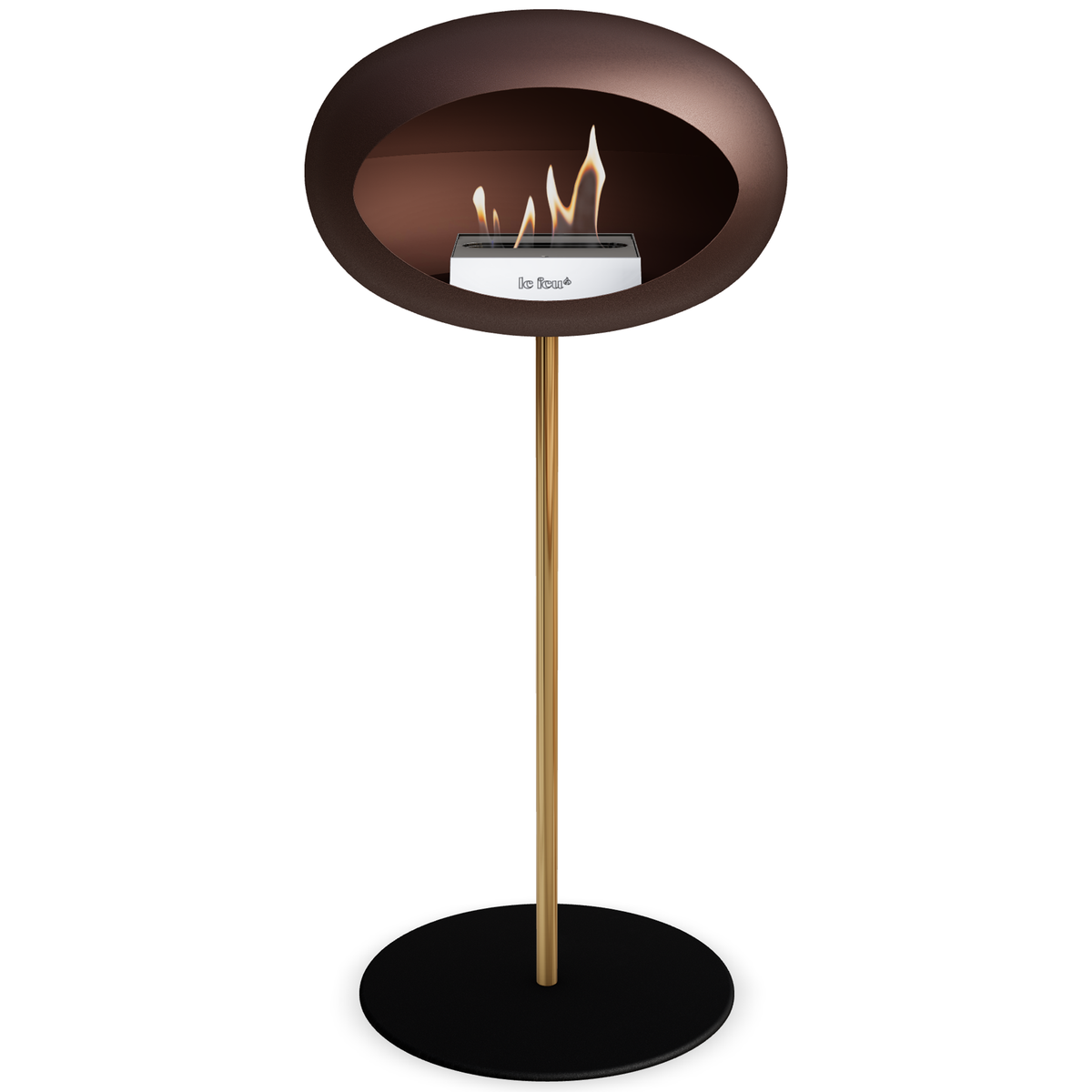 Ground Steel High Mocca Bio Fireplace